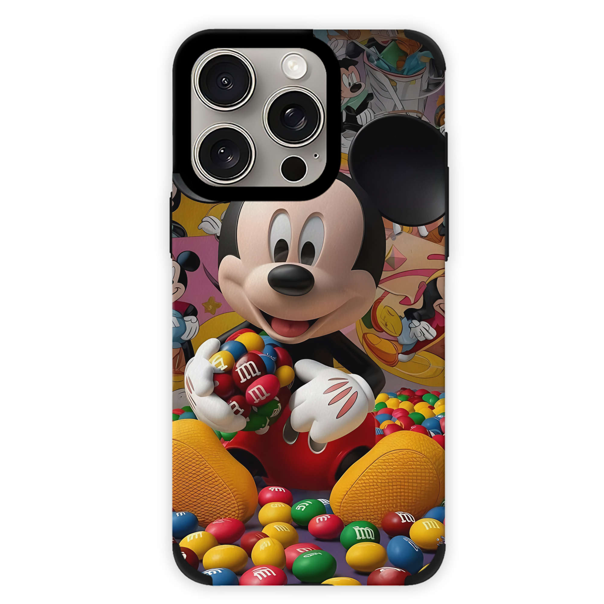 （画像用） ミッキーマウス Mickey Mouse 【iPhone15ProMax対応】 PUレザー スマホケース 耐衝撃＆黄変防止
