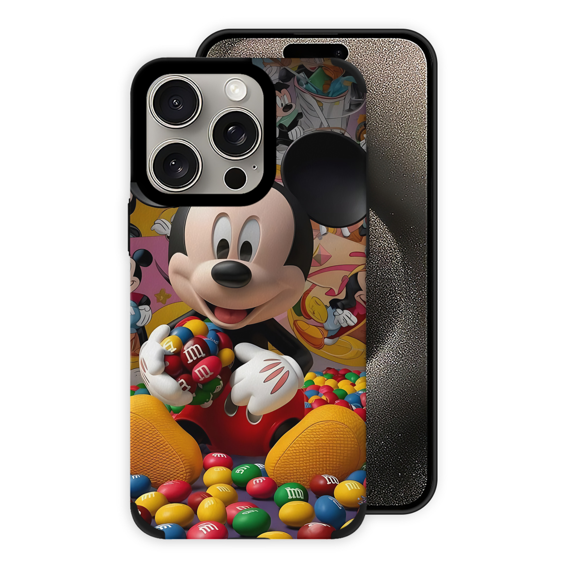 （画像用） ミッキーマウス Mickey Mouse 【iPhone15ProMax対応】 PUレザー スマホケース 耐衝撃＆黄変防止