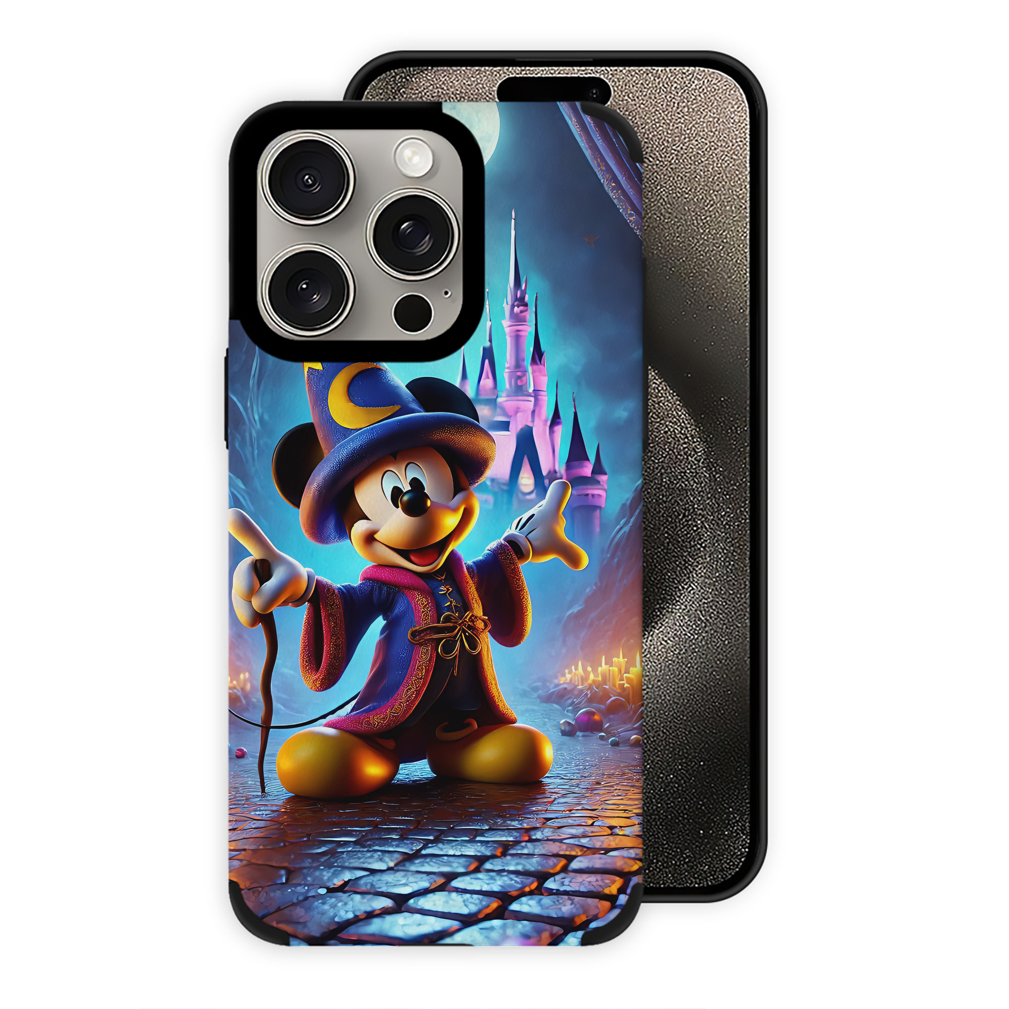 （画像用） ミッキーマウス Mickey Mouse 【iPhone15ProMax対応】 PUレザー スマホケース 耐衝撃＆黄変防止