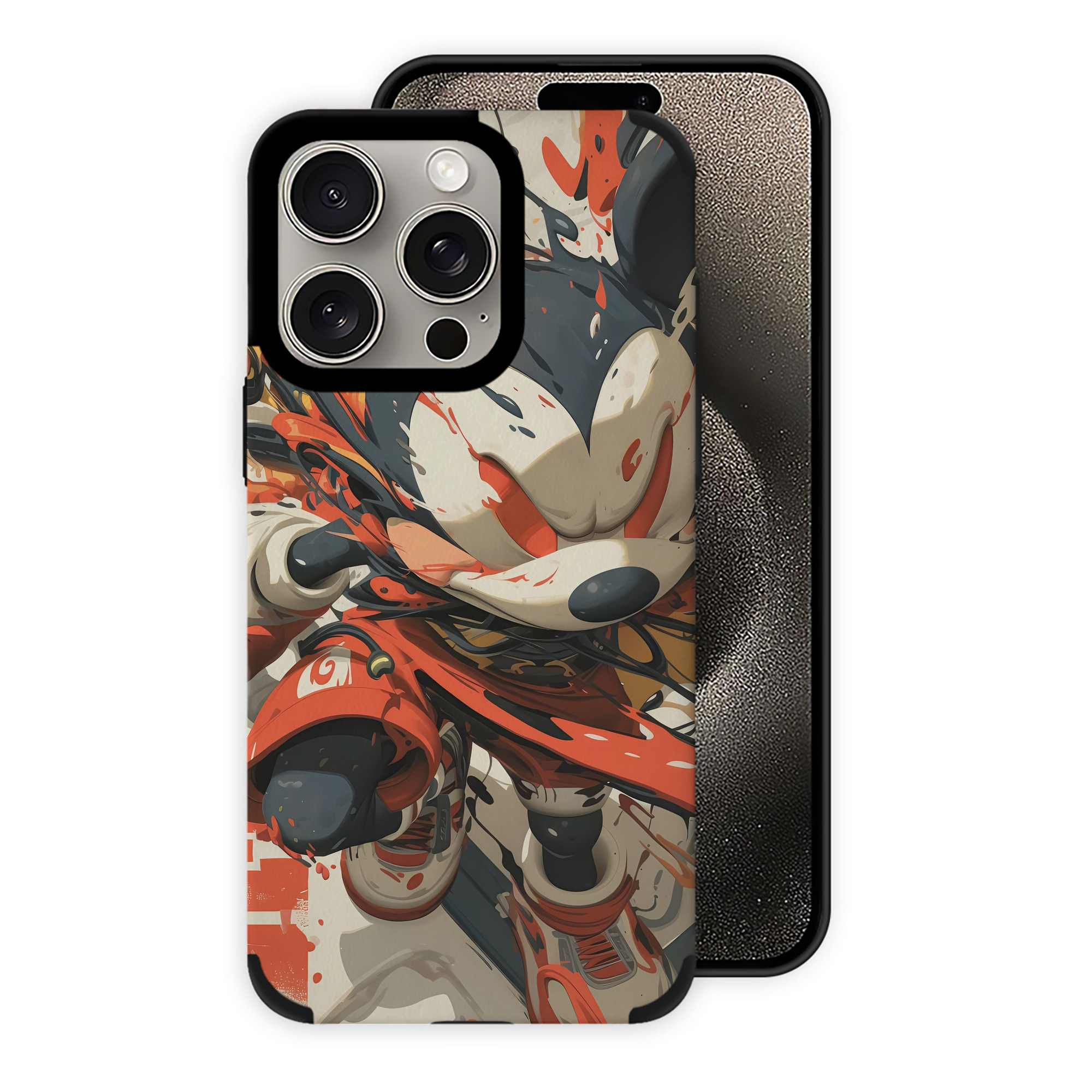 （画像用） ミッキーマウス Mickey Mouse 【iPhone15ProMax対応】 PUレザー スマホケース 耐衝撃＆黄変防止