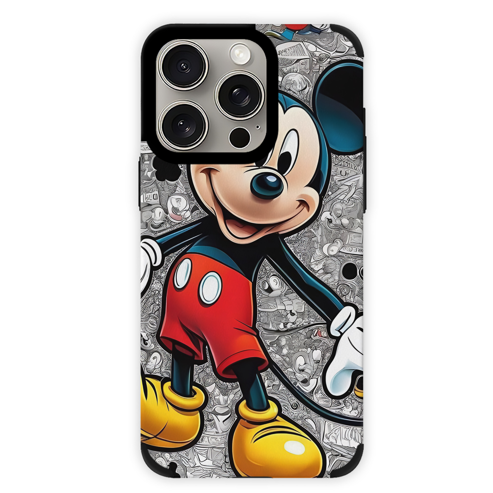 （画像用） ミッキーマウス Mickey Mouse 【iPhone15ProMax対応】 PUレザー スマホケース 耐衝撃＆黄変防止