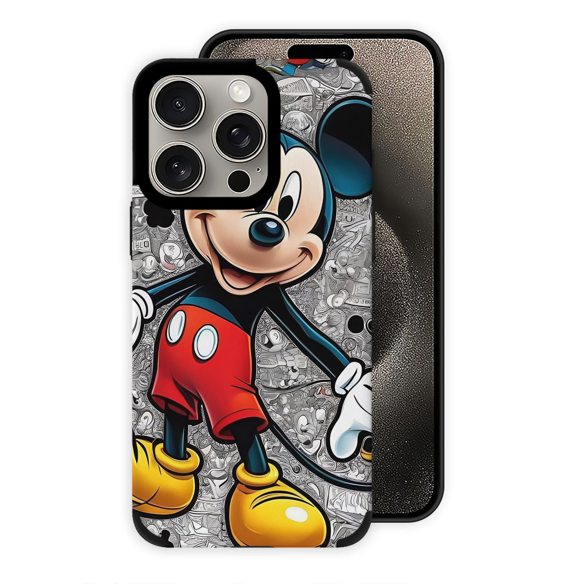 （画像用） ミッキーマウス Mickey Mouse 【iPhone15ProMax対応】 PUレザー スマホケース 耐衝撃＆黄変防止