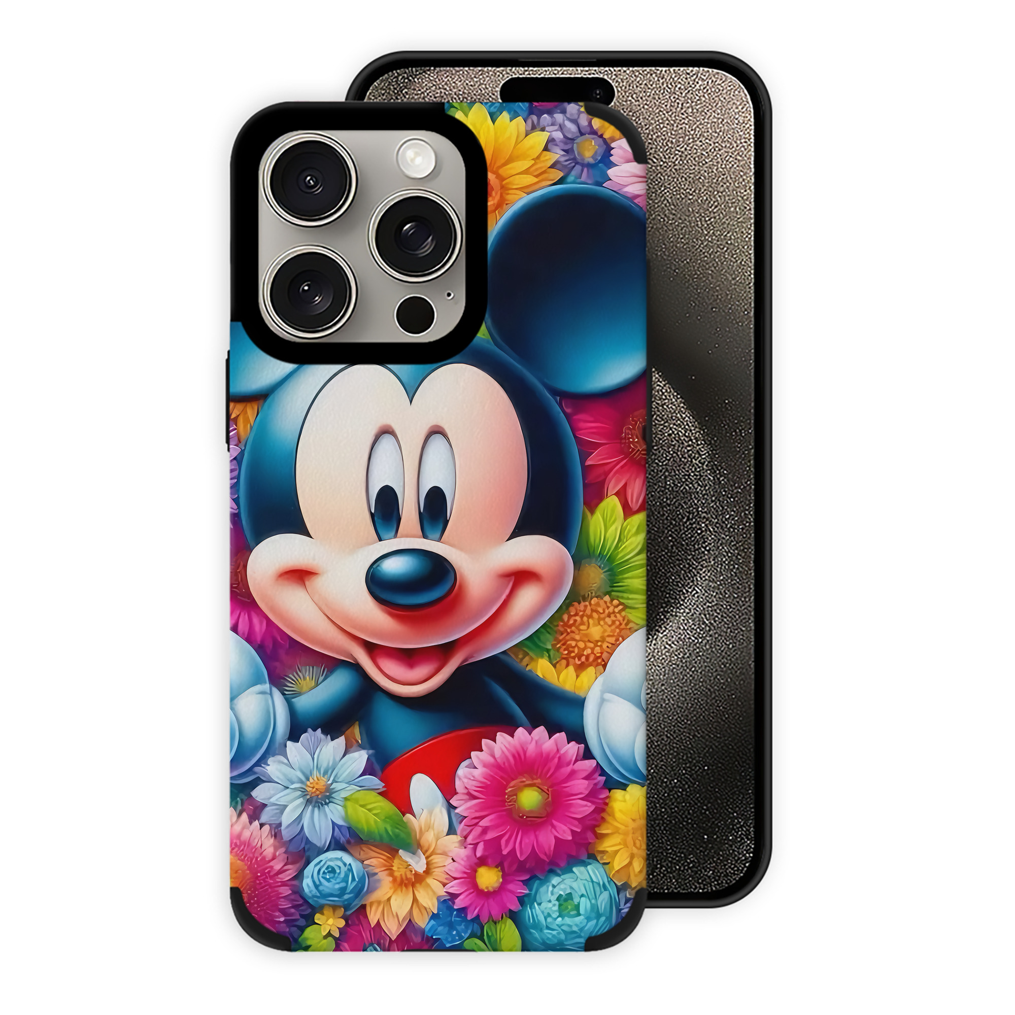 （画像用） ミッキーマウス Mickey Mouse 【iPhone15ProMax対応】 PUレザー スマホケース 耐衝撃＆黄変防止