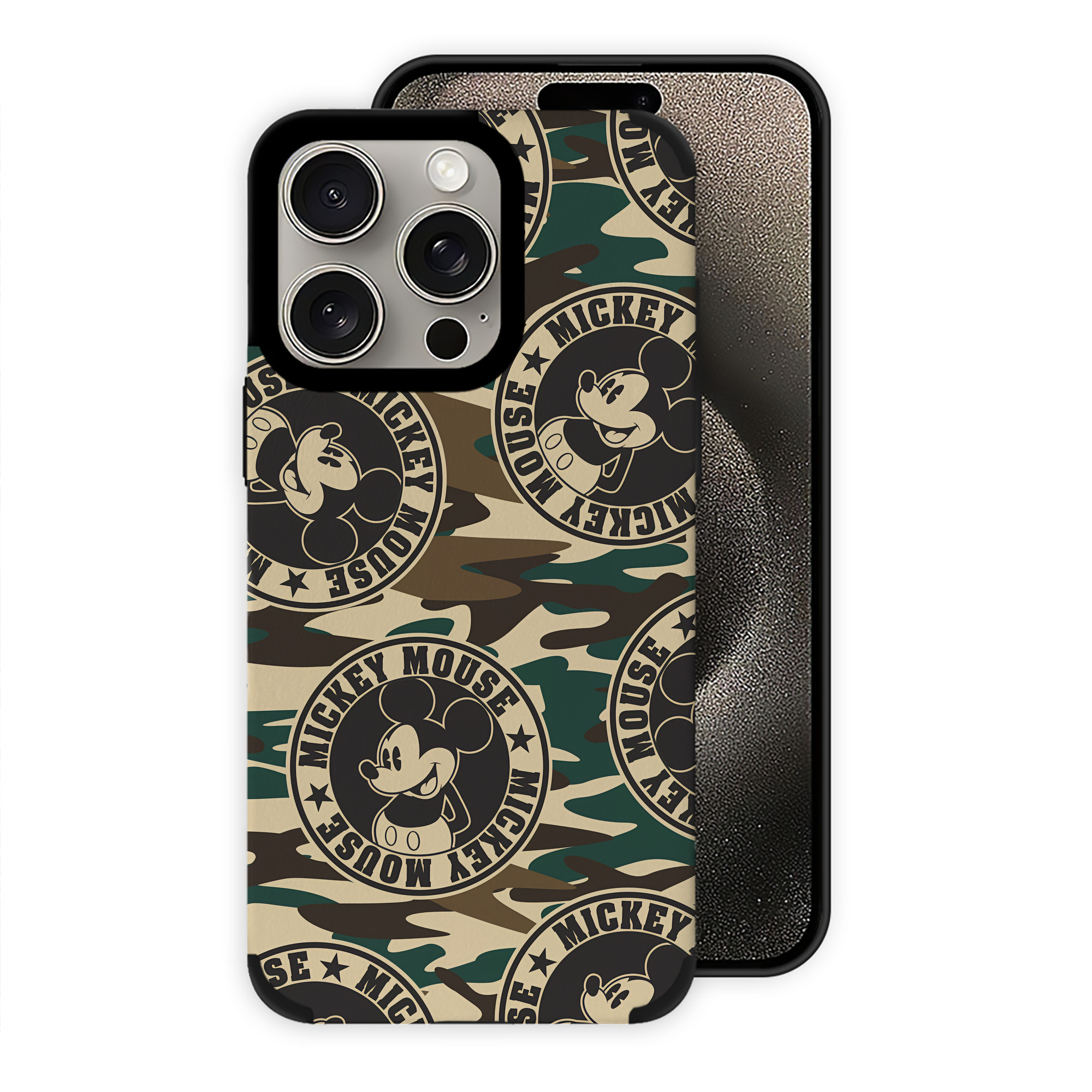 （画像用） ミッキーマウス Mickey Mouse 【iPhone15ProMax対応】 PUレザー スマホケース 耐衝撃＆黄変防止