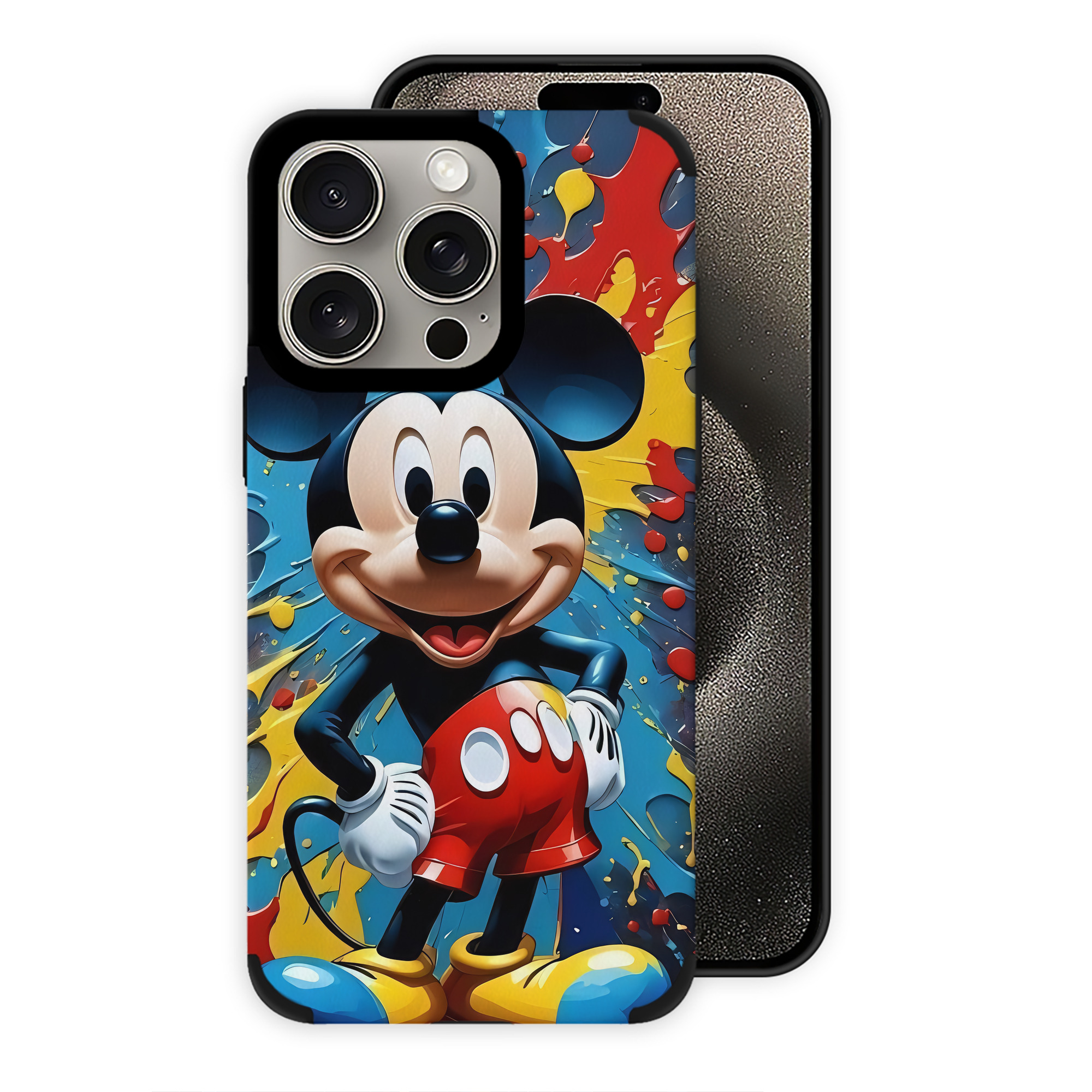 （画像用） ミッキーマウス Mickey Mouse 【iPhone15ProMax対応】 PUレザー スマホケース 耐衝撃＆黄変防止