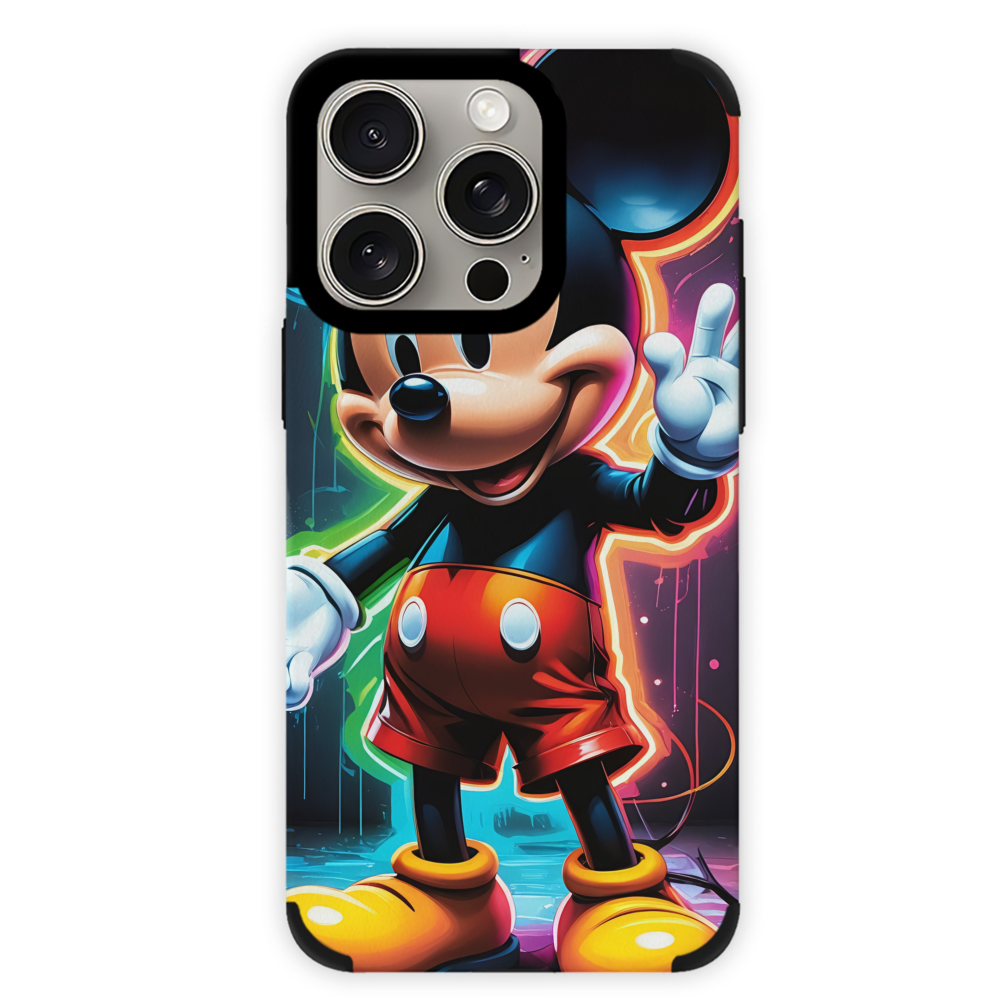 （画像用） ミッキーマウス Mickey Mouse 【iPhone15ProMax対応】 PUレザー スマホケース 耐衝撃＆黄変防止