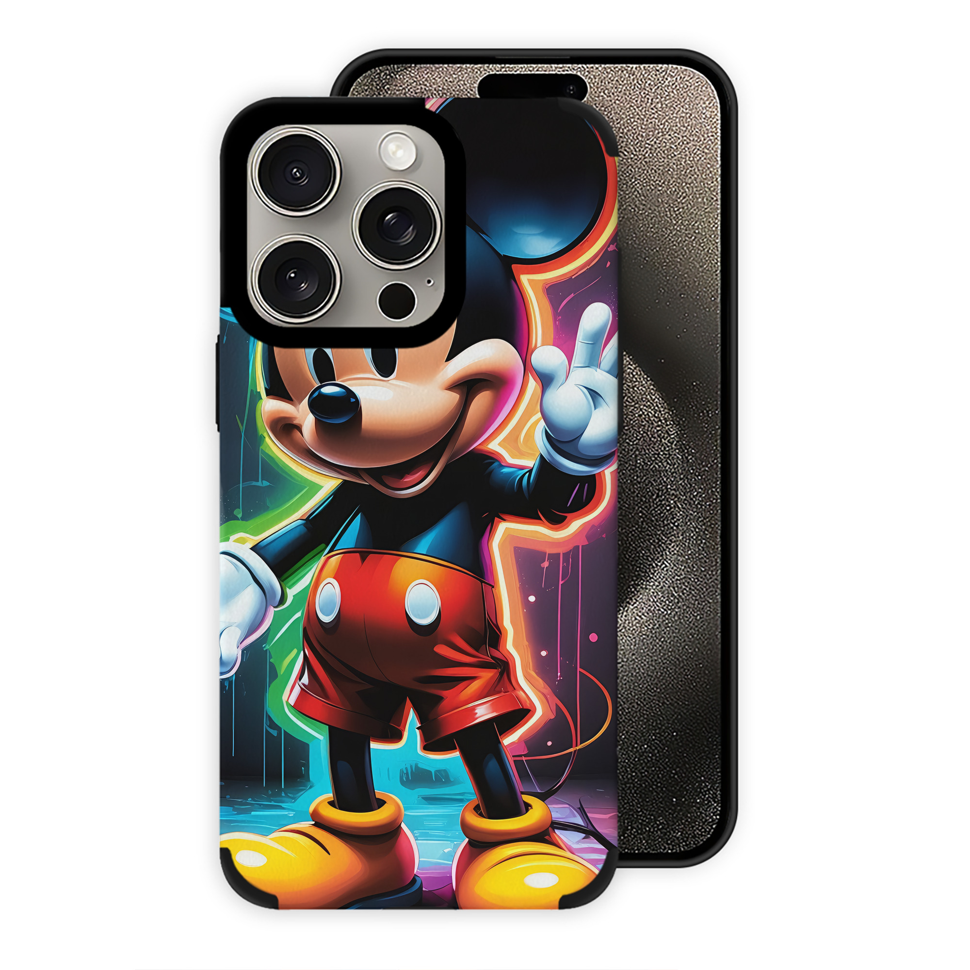 （画像用） ミッキーマウス Mickey Mouse 【iPhone15ProMax対応】 PUレザー スマホケース 耐衝撃＆黄変防止