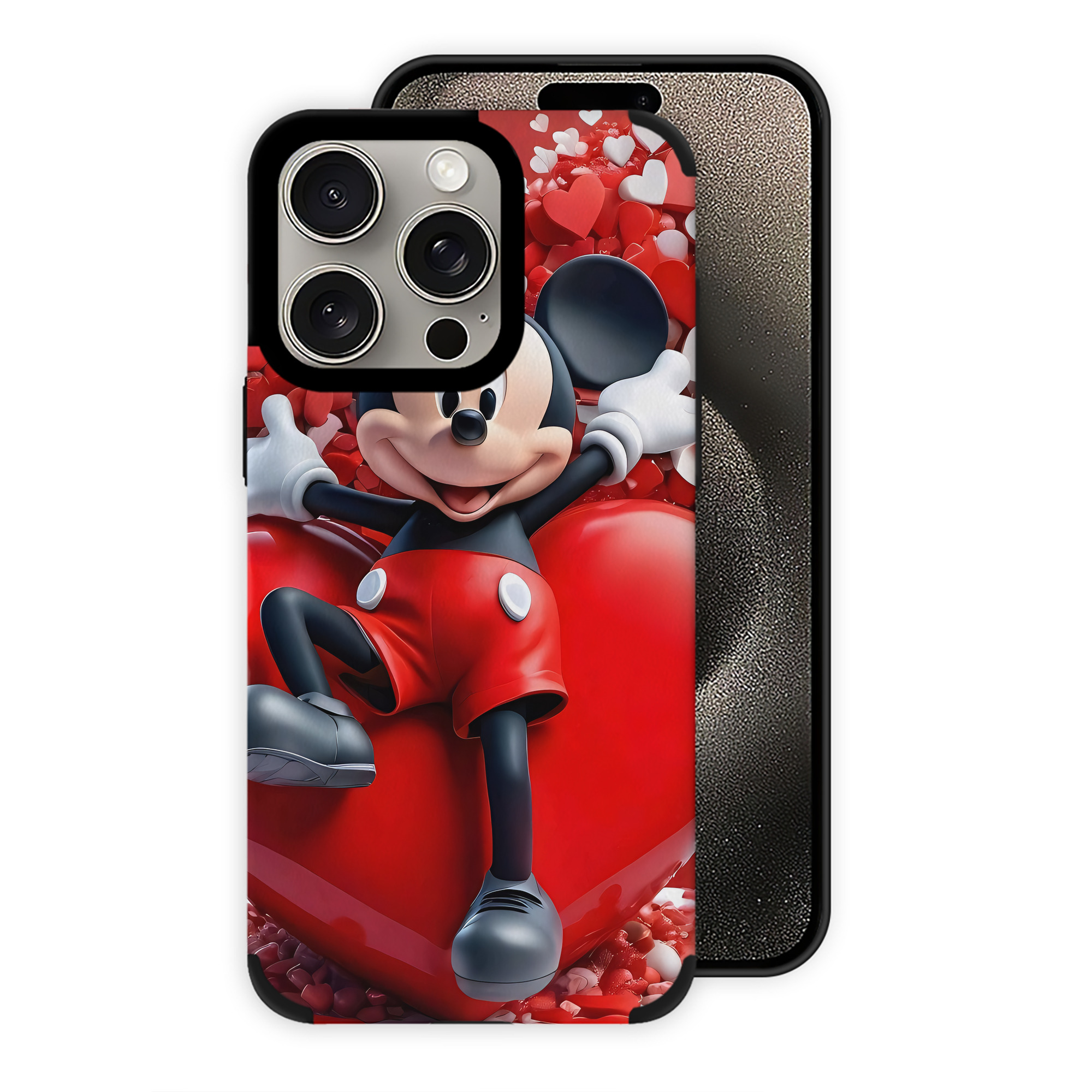 （画像用） ミッキーマウス Mickey Mouse 【iPhone15ProMax対応】 PUレザー スマホケース 耐衝撃＆黄変防止