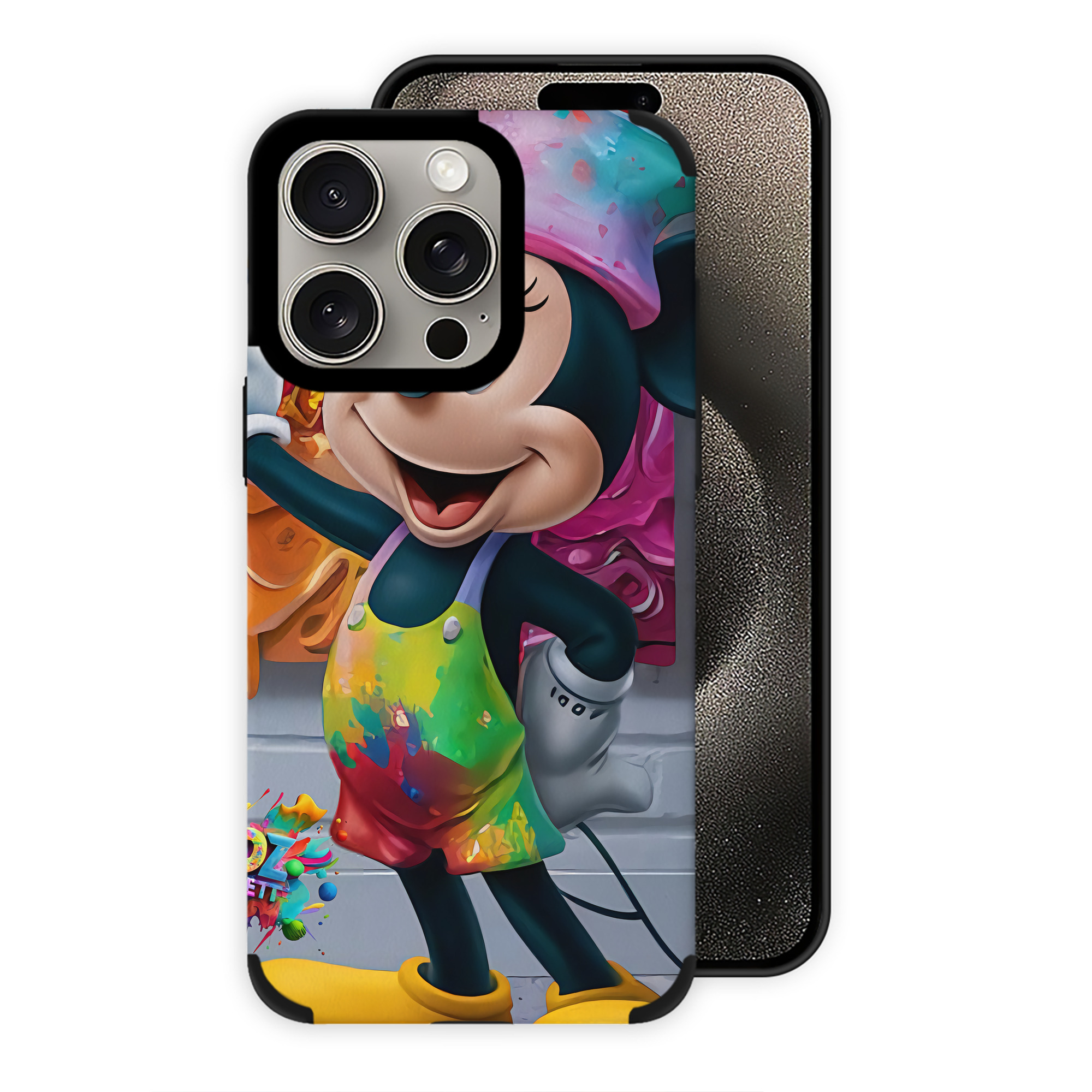 （画像用） ミッキーマウス Mickey Mouse 【iPhone15ProMax対応】 PUレザー スマホケース 耐衝撃＆黄変防止
