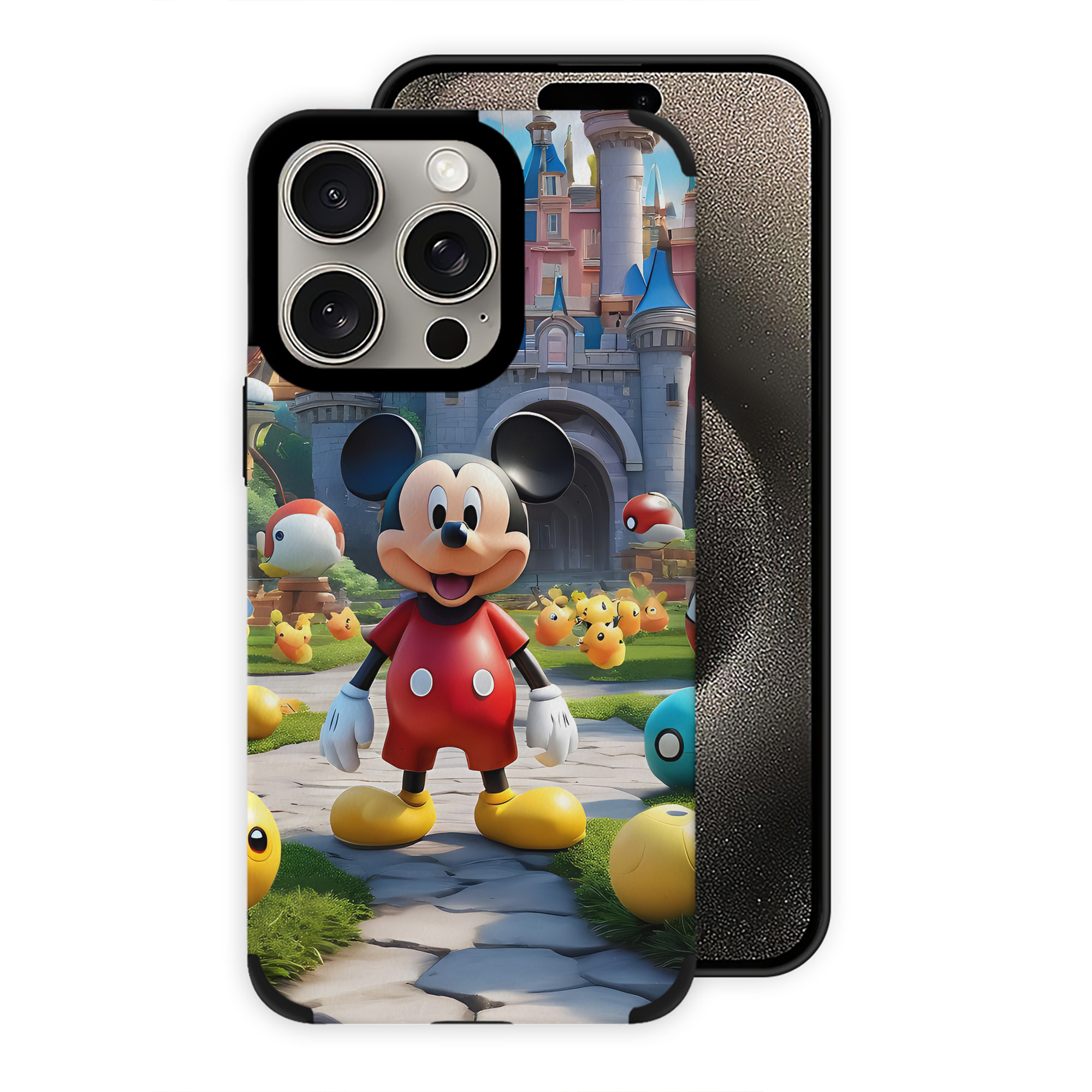（画像用） ミッキーマウス Mickey Mouse 【iPhone15ProMax対応】 PUレザー スマホケース 耐衝撃＆黄変防止