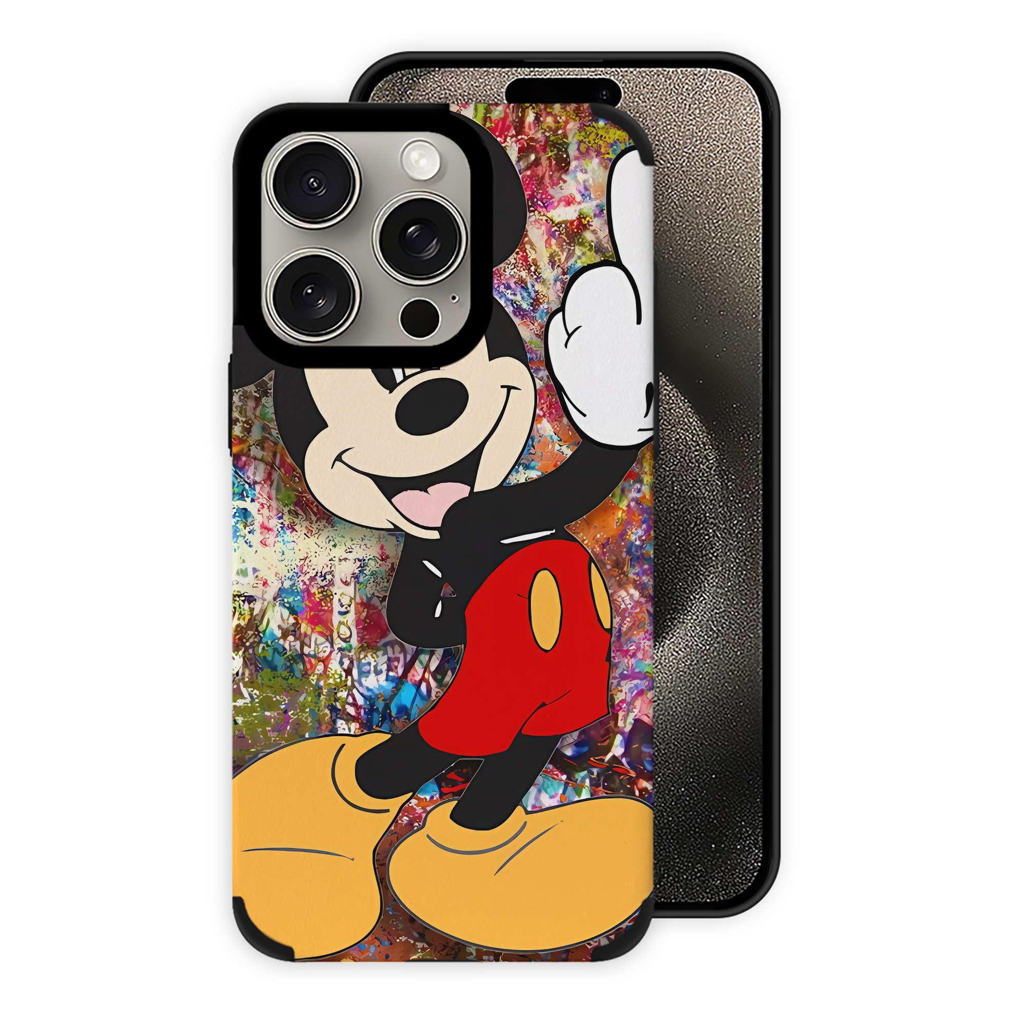 （画像用） ミッキーマウス Mickey Mouse 【iPhone15ProMax対応】 PUレザー スマホケース 耐衝撃＆黄変防止