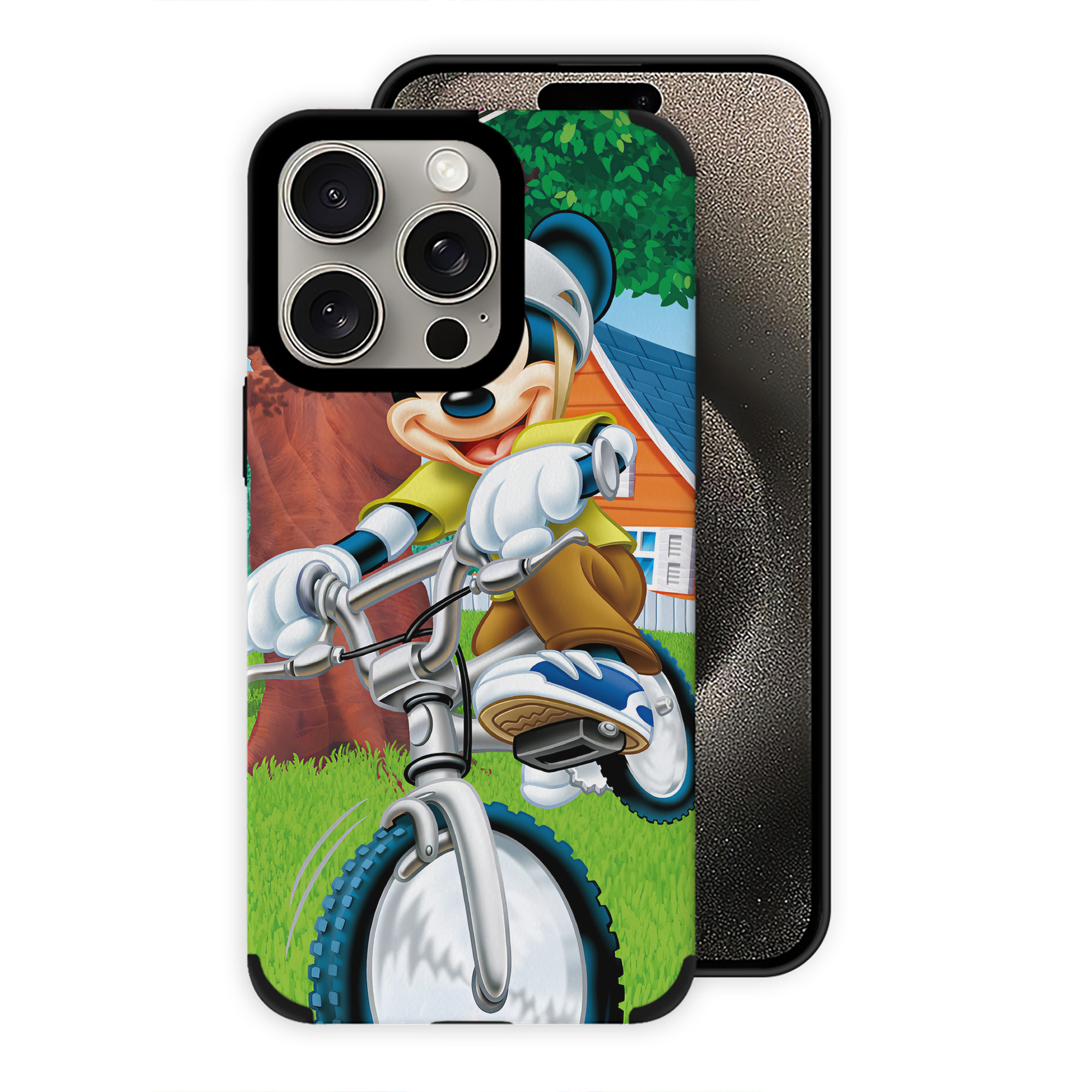 （画像用） ミッキーマウス Mickey Mouse 【iPhone15ProMax対応】 PUレザー スマホケース 耐衝撃＆黄変防止