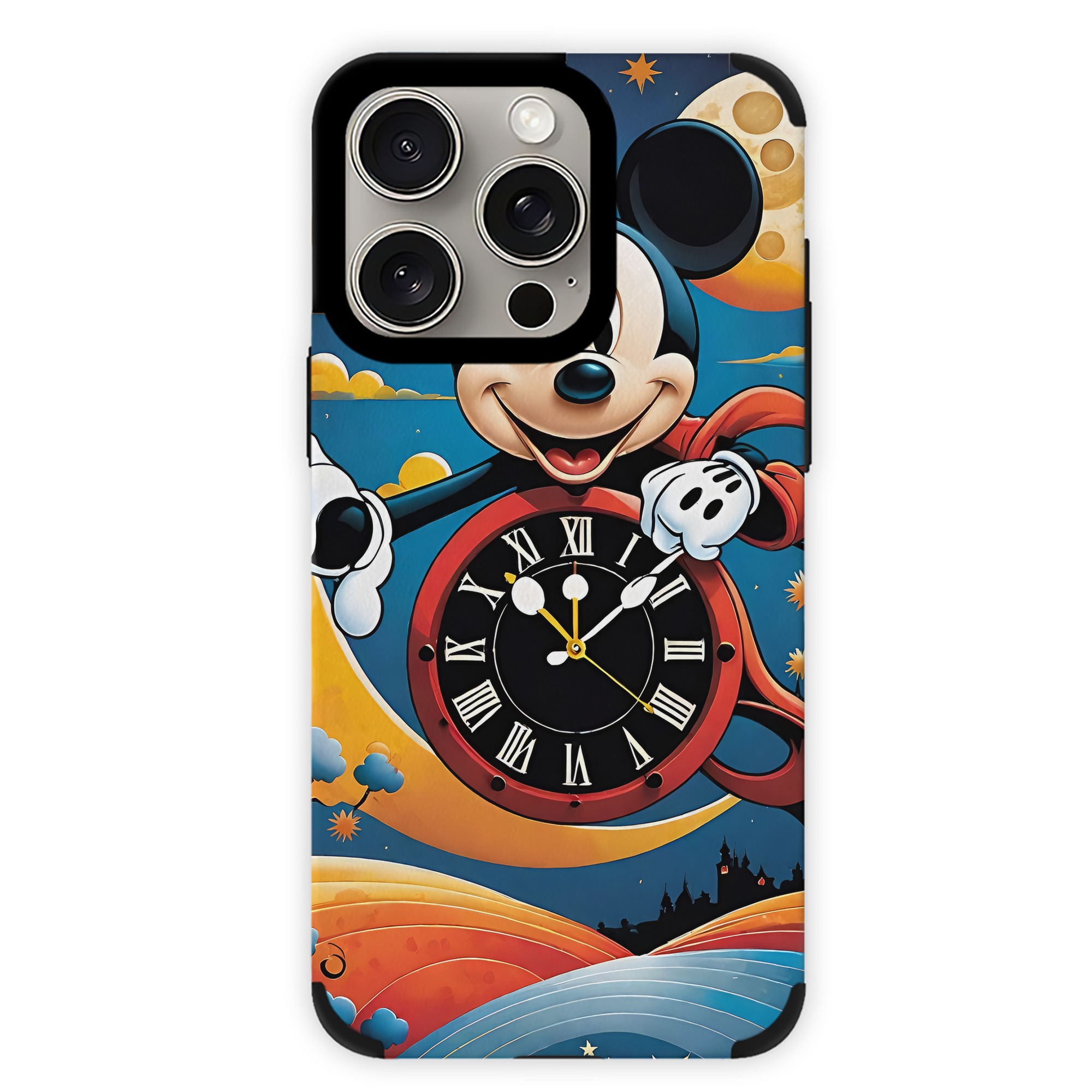 （画像用） ミッキーマウス Mickey Mouse 【iPhone15ProMax対応】 PUレザー スマホケース 耐衝撃＆黄変防止