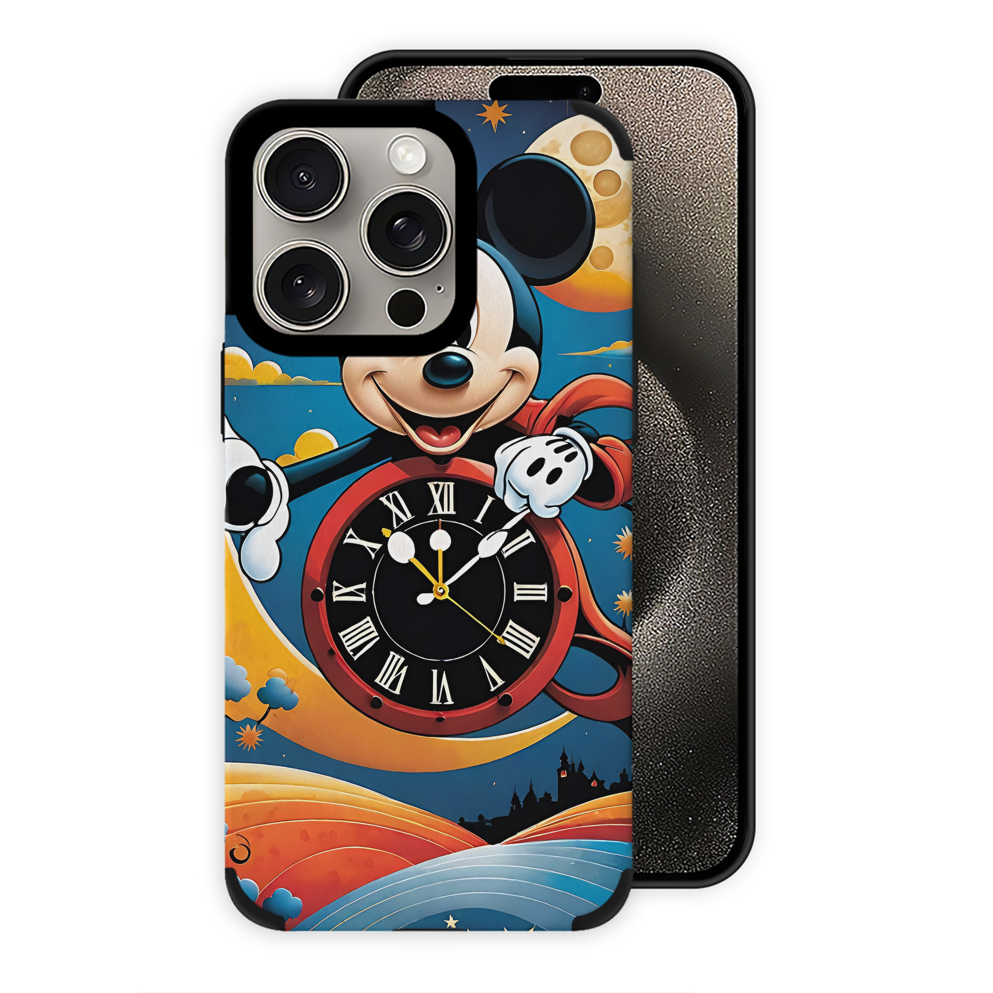 （画像用） ミッキーマウス Mickey Mouse 【iPhone15ProMax対応】 PUレザー スマホケース 耐衝撃＆黄変防止
