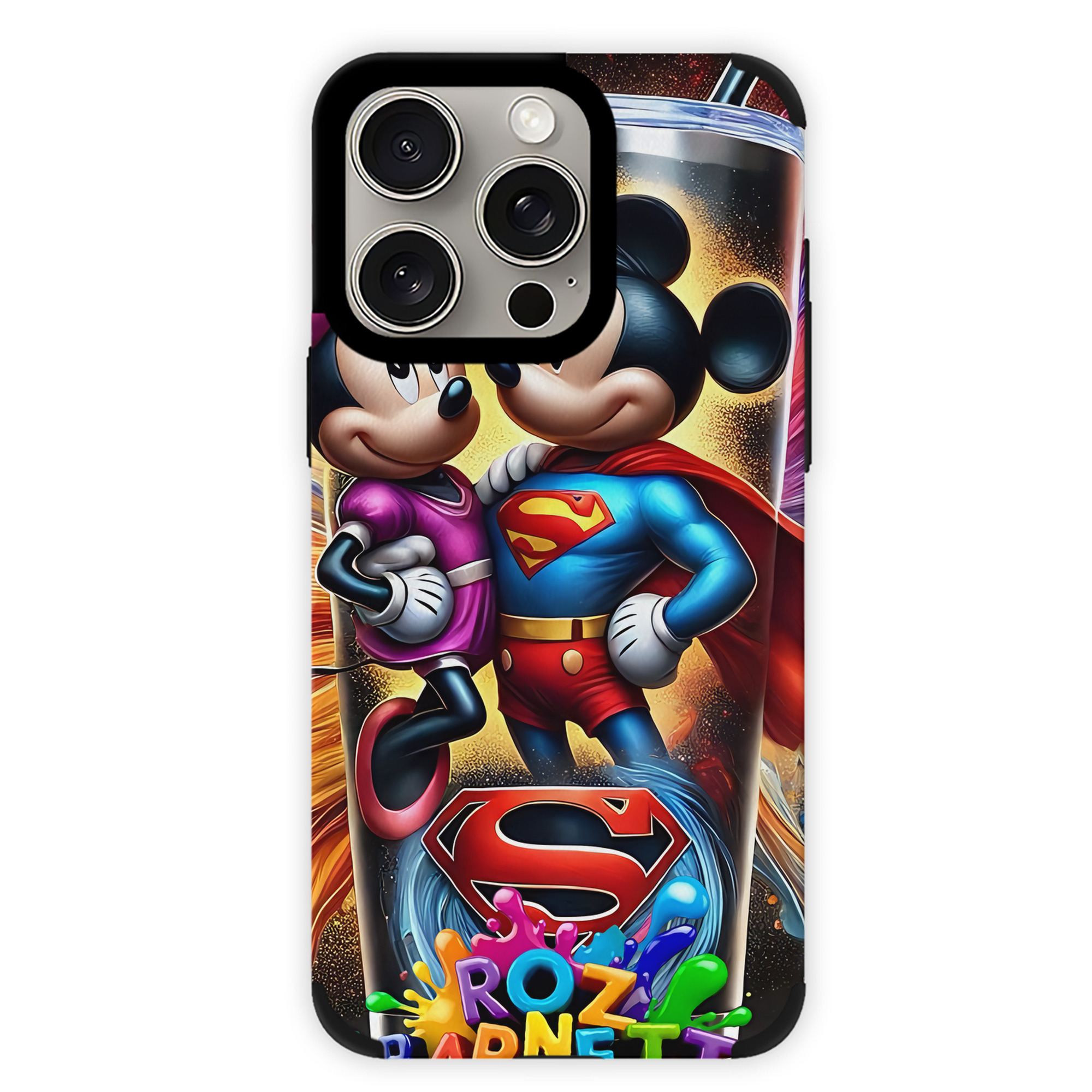 （画像用） ミッキーマウス Mickey Mouse 【iPhone15ProMax対応】 PUレザー スマホケース 耐衝撃＆黄変防止