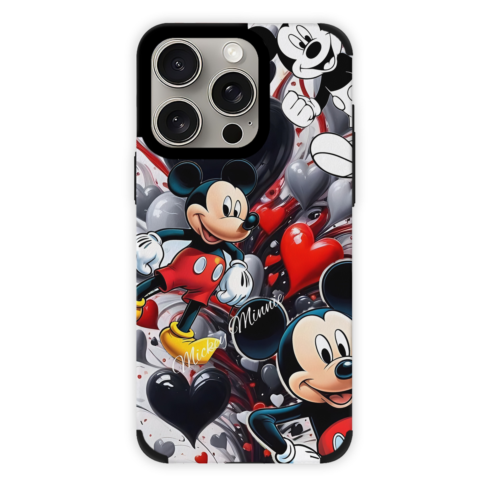 （画像用） ミッキーマウス Mickey Mouse 【iPhone15ProMax対応】 PUレザー スマホケース 耐衝撃＆黄変防止