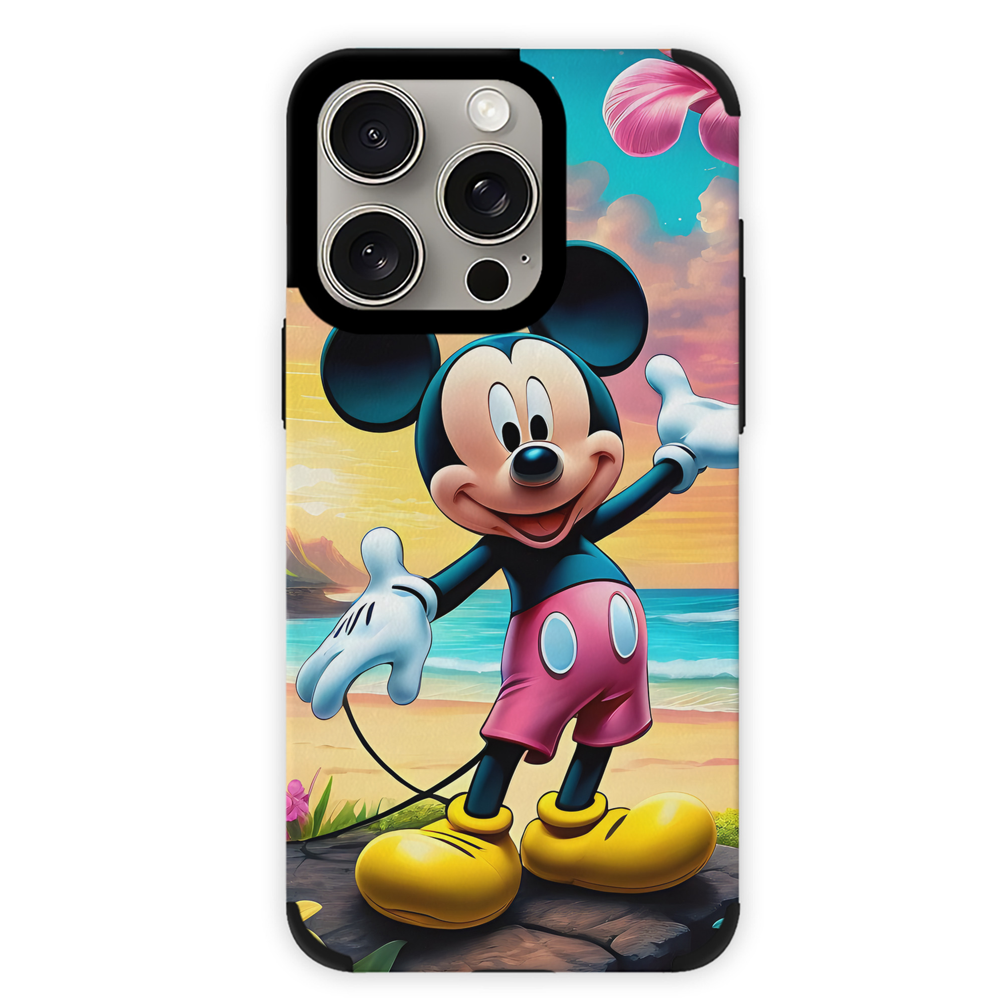 （画像用） ミッキーマウス Mickey Mouse 【iPhone15ProMax対応】 PUレザー スマホケース 耐衝撃＆黄変防止