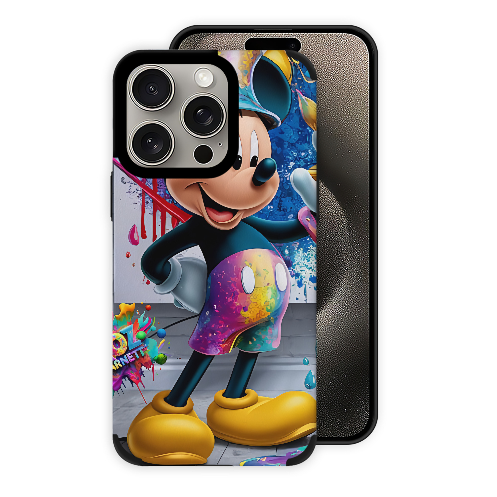 （画像用） ミッキーマウス Mickey Mouse 【iPhone15ProMax対応】 PUレザー スマホケース 耐衝撃＆黄変防止