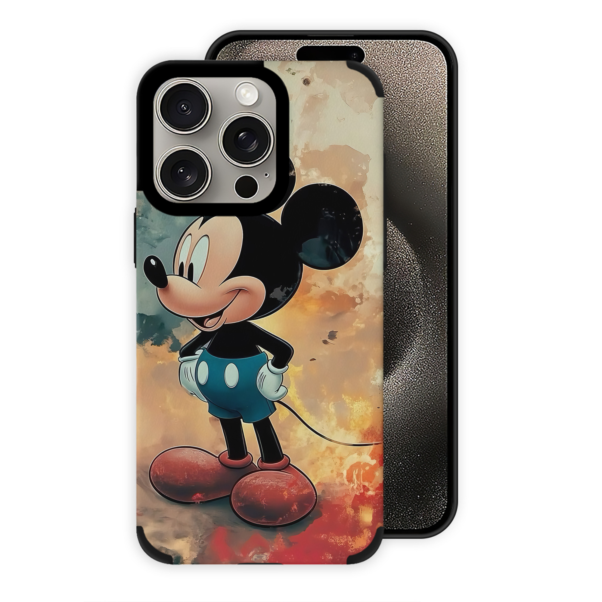 （画像用） ミッキーマウス Mickey Mouse 【iPhone15ProMax対応】 PUレザー スマホケース 耐衝撃＆黄変防止