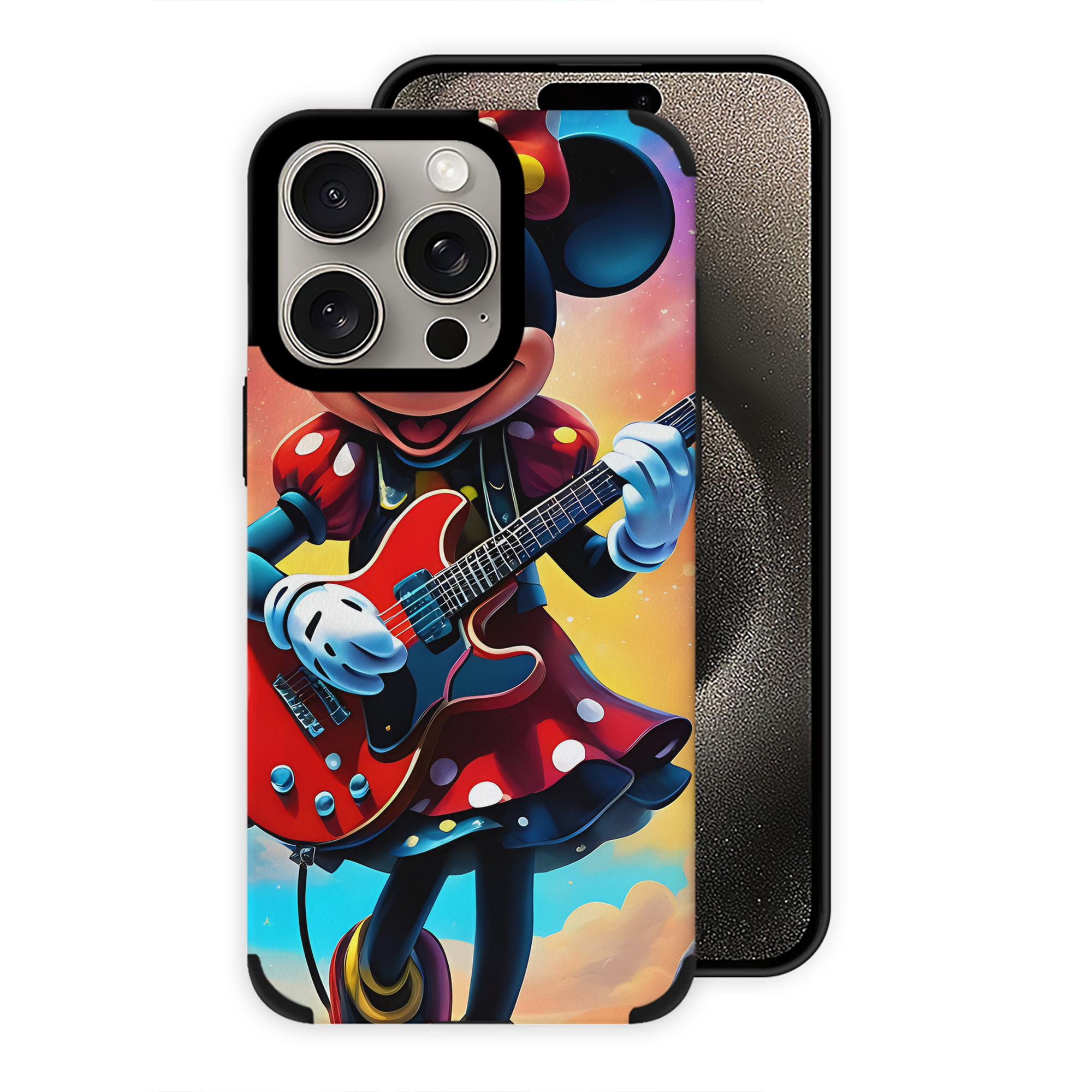 （画像用） ミッキーマウス Mickey Mouse 【iPhone15ProMax対応】 PUレザー スマホケース 耐衝撃＆黄変防止