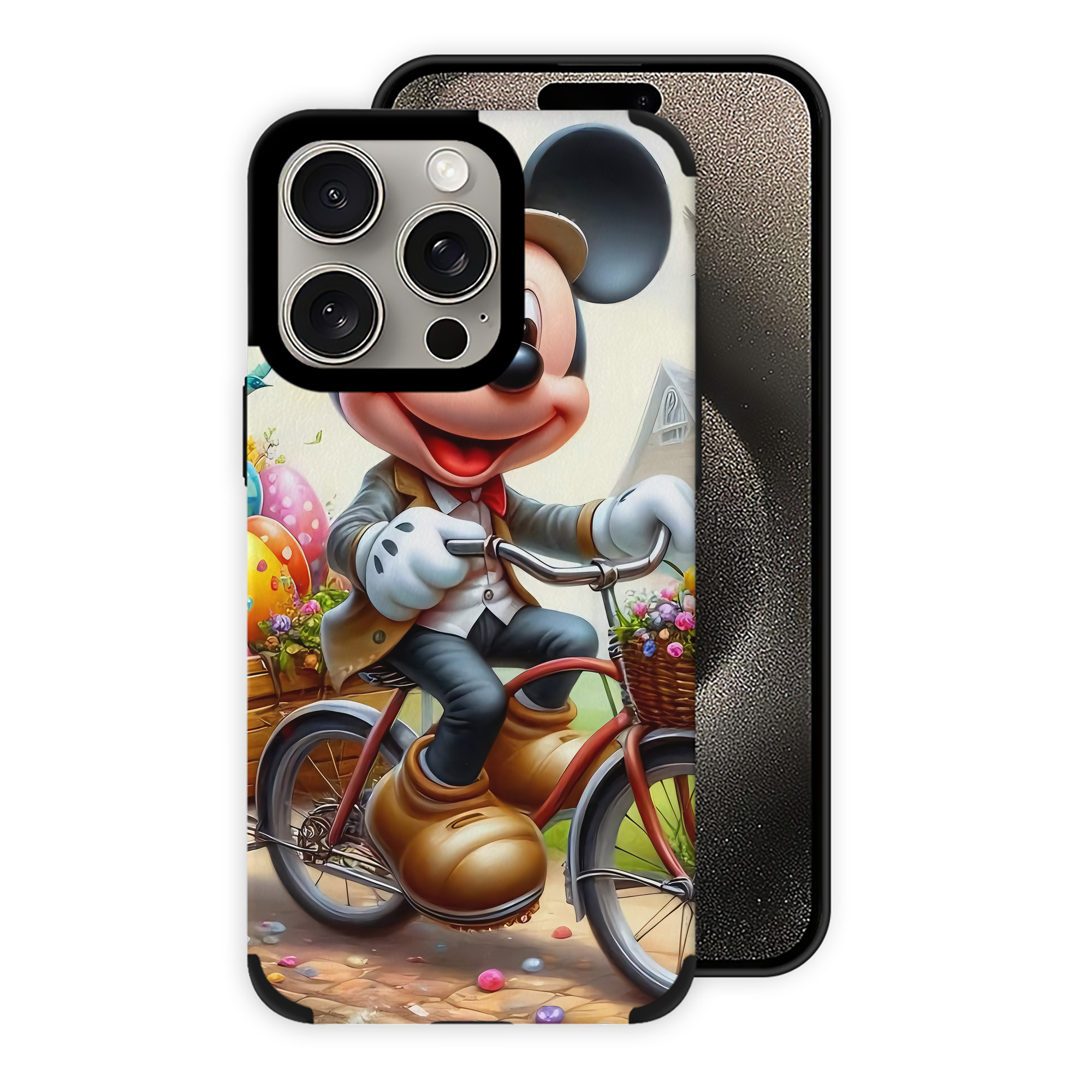 （画像用） ミッキーマウス Mickey Mouse 【iPhone15ProMax対応】 PUレザー スマホケース 耐衝撃＆黄変防止