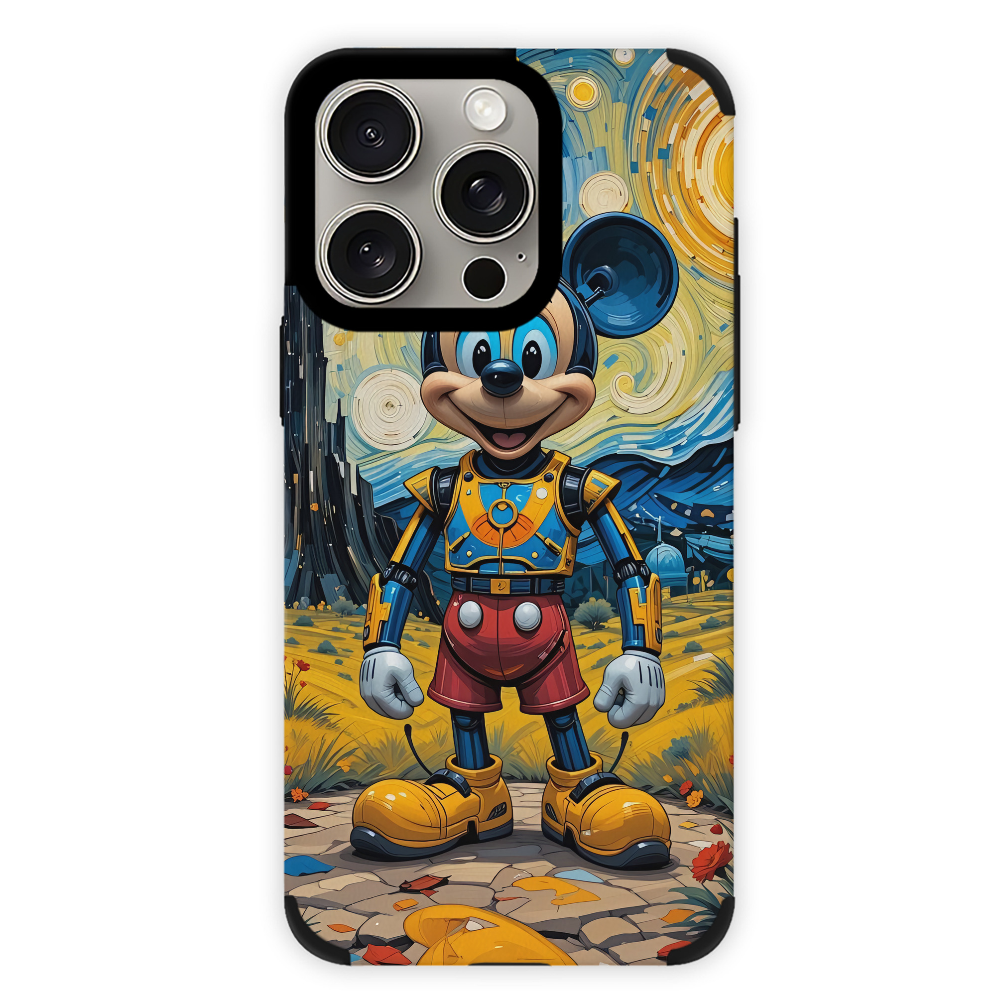 （画像用） ミッキーマウス Mickey Mouse 【iPhone15ProMax対応】 PUレザー スマホケース 耐衝撃＆黄変防止