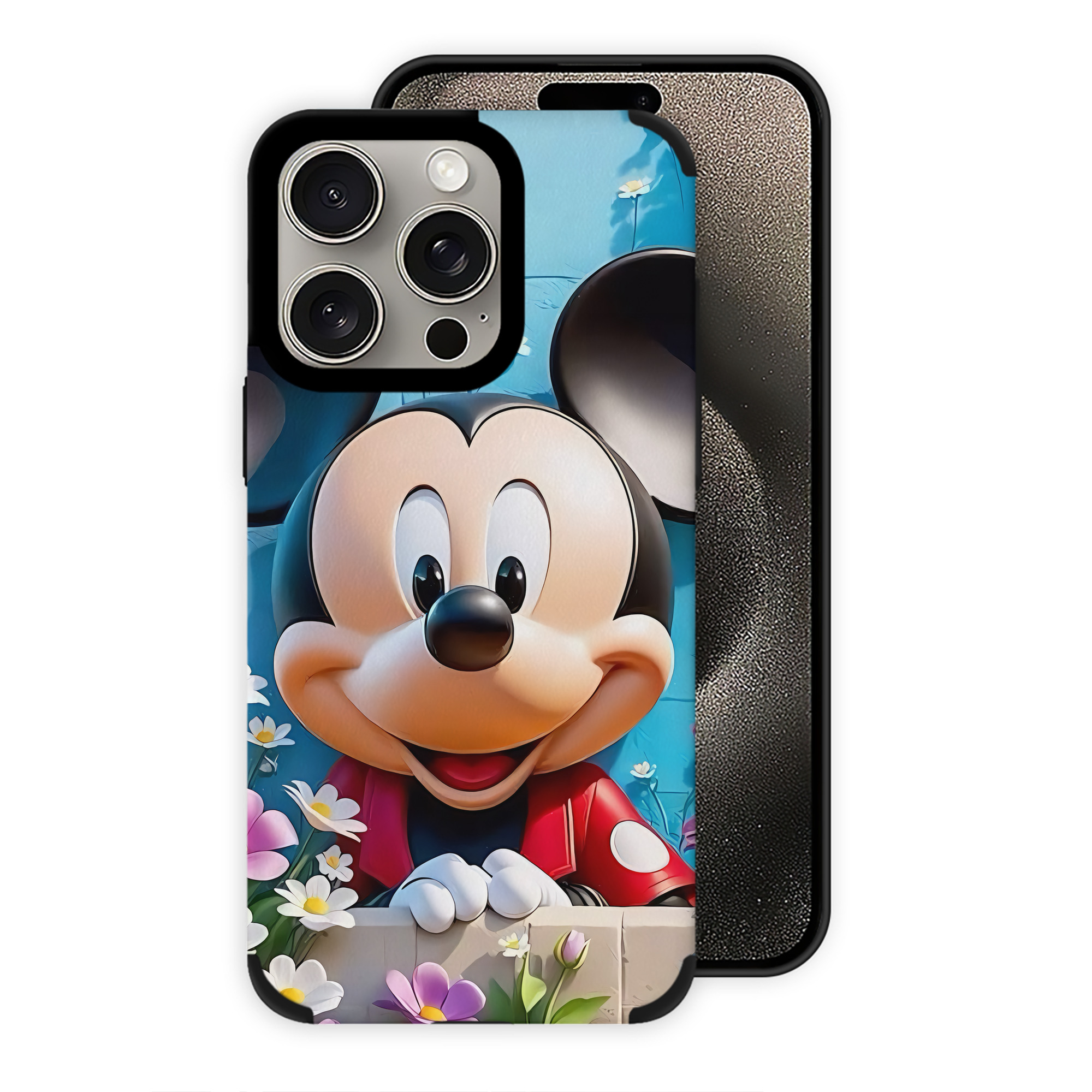 （画像用） ミッキーマウス Mickey Mouse 【iPhone15ProMax対応】 PUレザー スマホケース 耐衝撃＆黄変防止