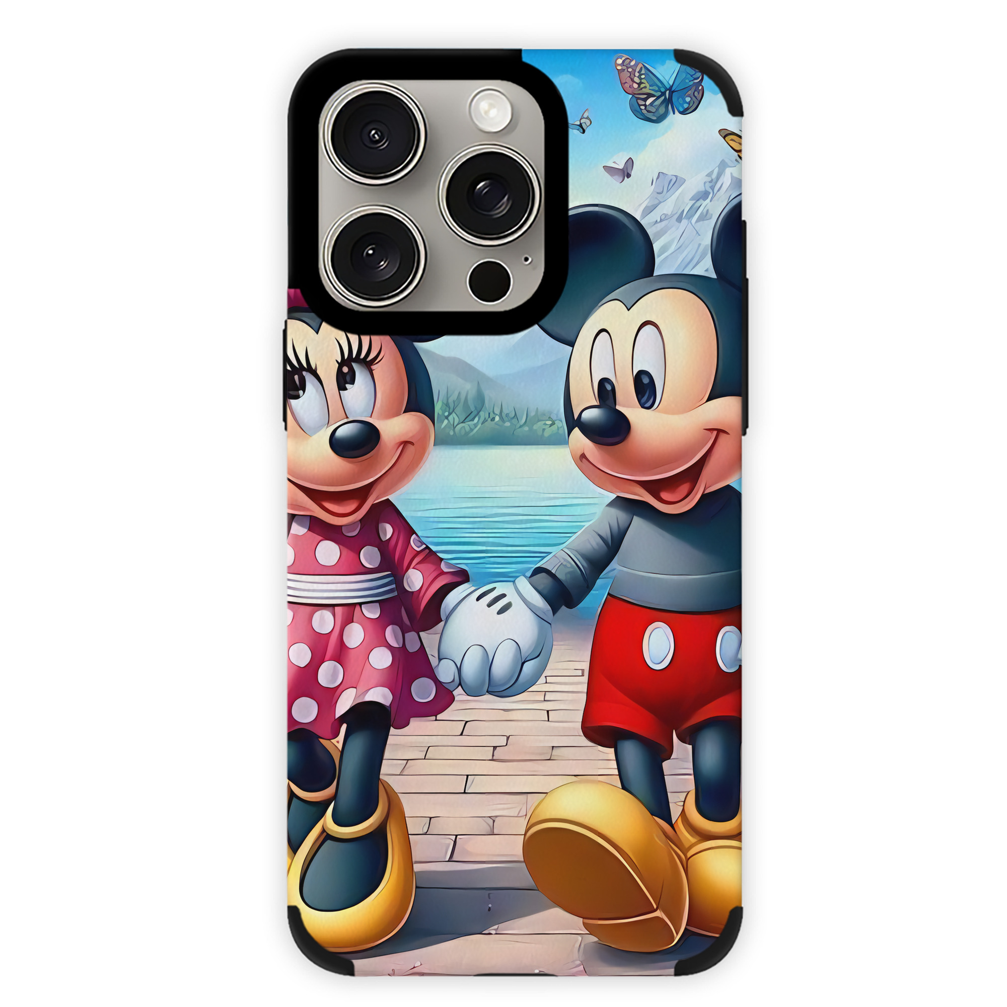 （画像用） ミッキーマウス Mickey Mouse 【iPhone15ProMax対応】 PUレザー スマホケース 耐衝撃＆黄変防止
