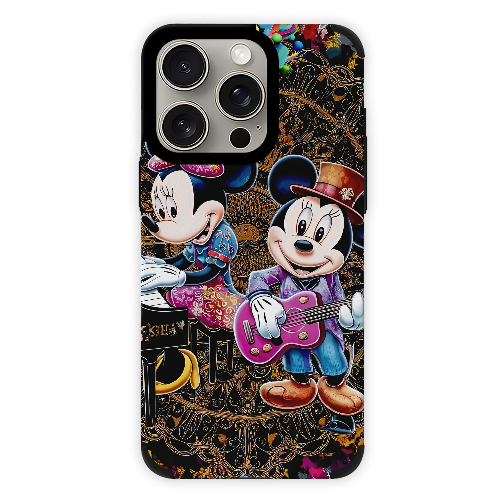 （画像用） ミッキーマウス Mickey Mouse 【iPhone15ProMax対応】 PUレザー スマホケース 耐衝撃＆黄変防止