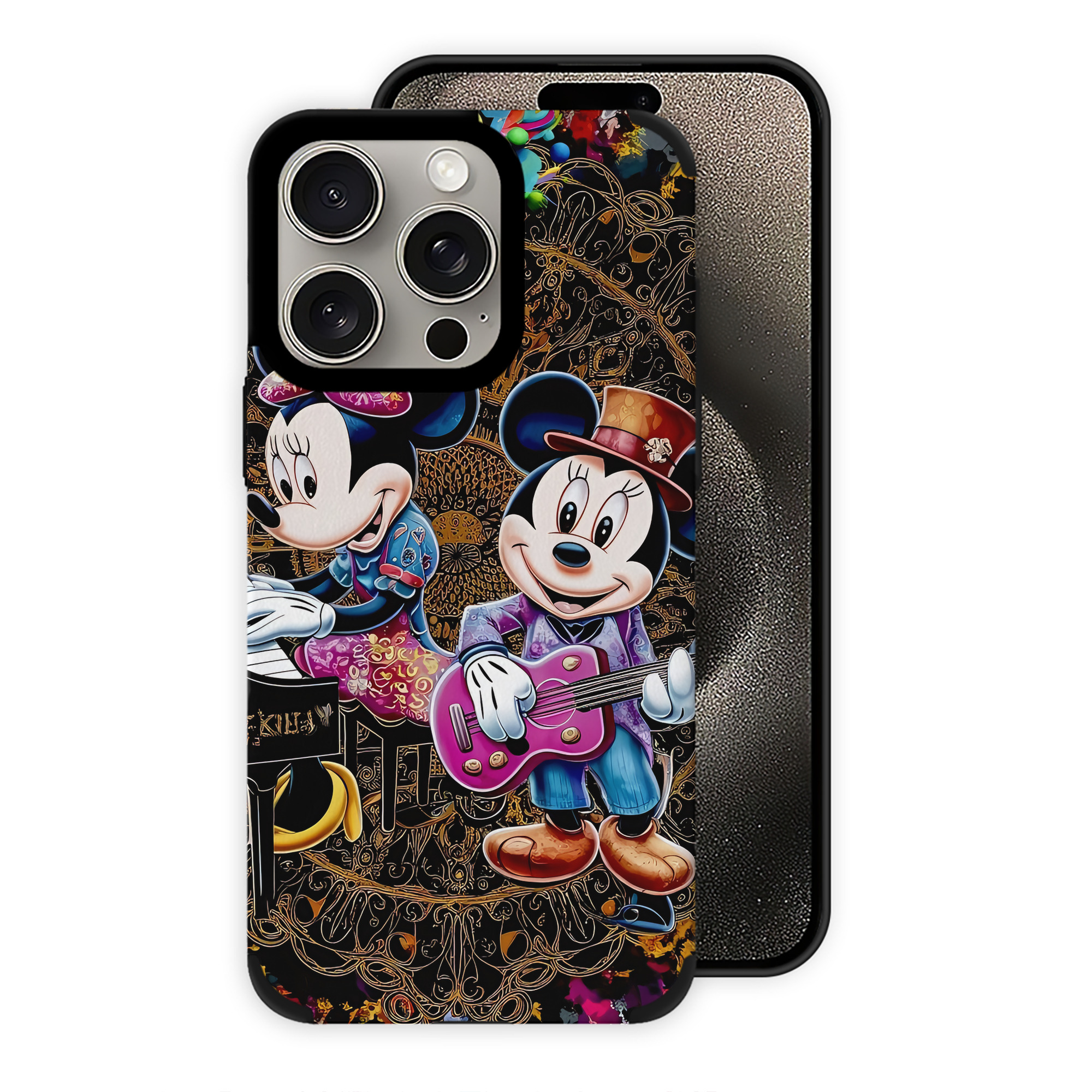 （画像用） ミッキーマウス Mickey Mouse 【iPhone15ProMax対応】 PUレザー スマホケース 耐衝撃＆黄変防止