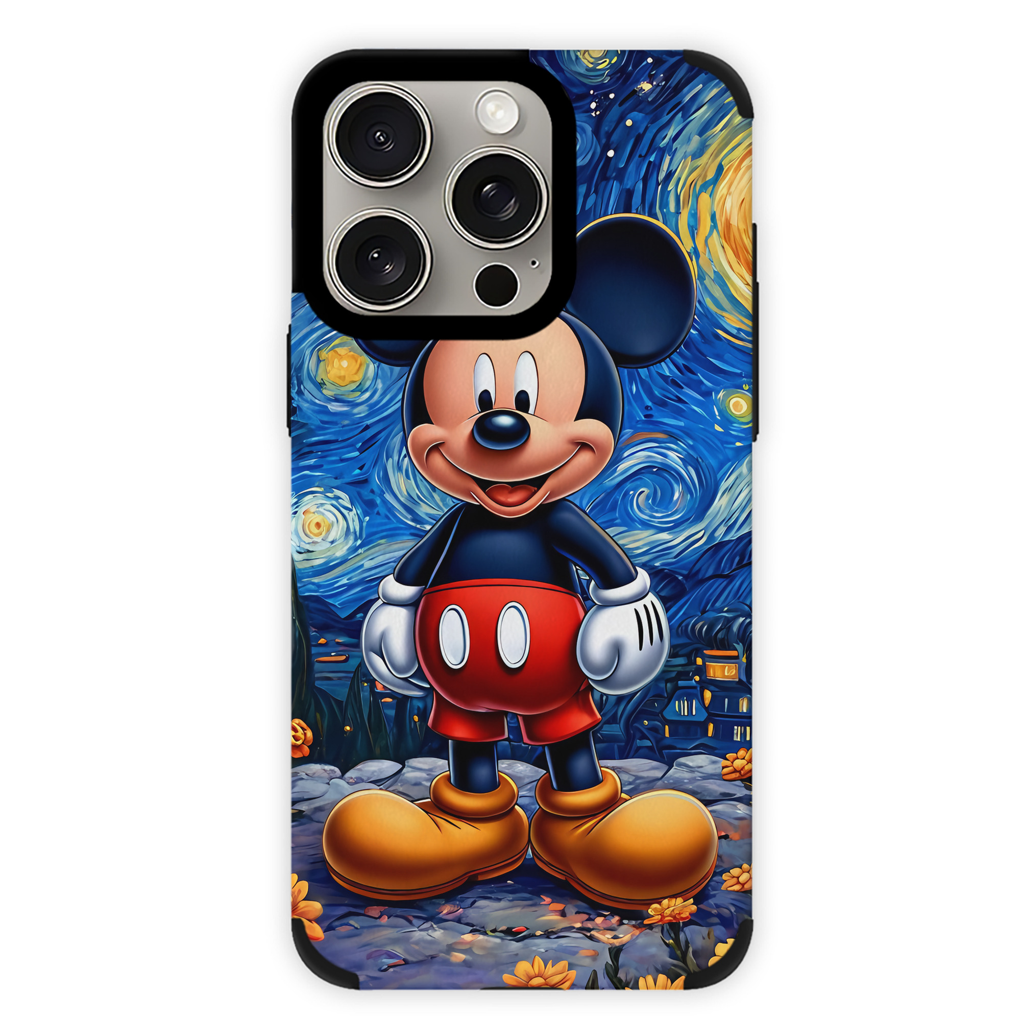 （画像用） ミッキーマウス Mickey Mouse 【iPhone15ProMax対応】 PUレザー スマホケース 耐衝撃＆黄変防止