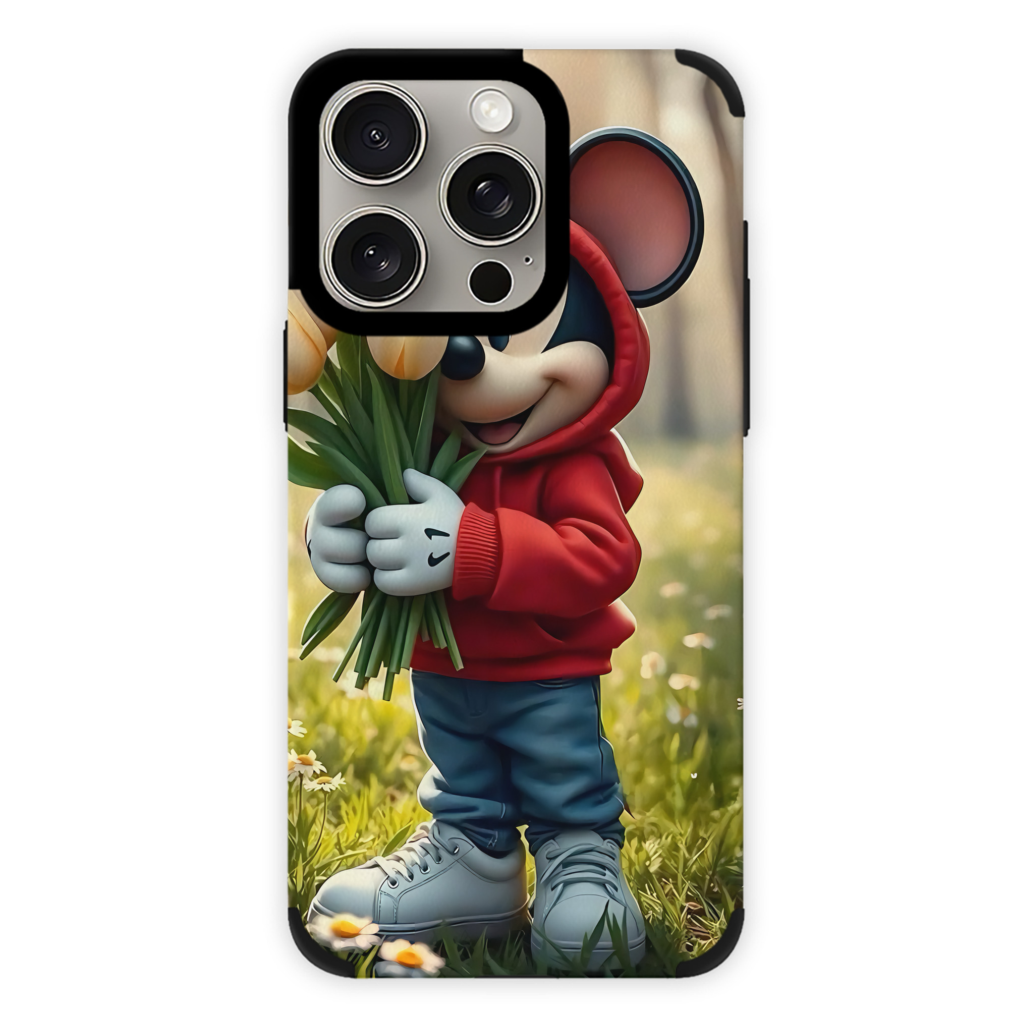 （画像用） ミッキーマウス Mickey Mouse 【iPhone15ProMax対応】 PUレザー スマホケース 耐衝撃＆黄変防止