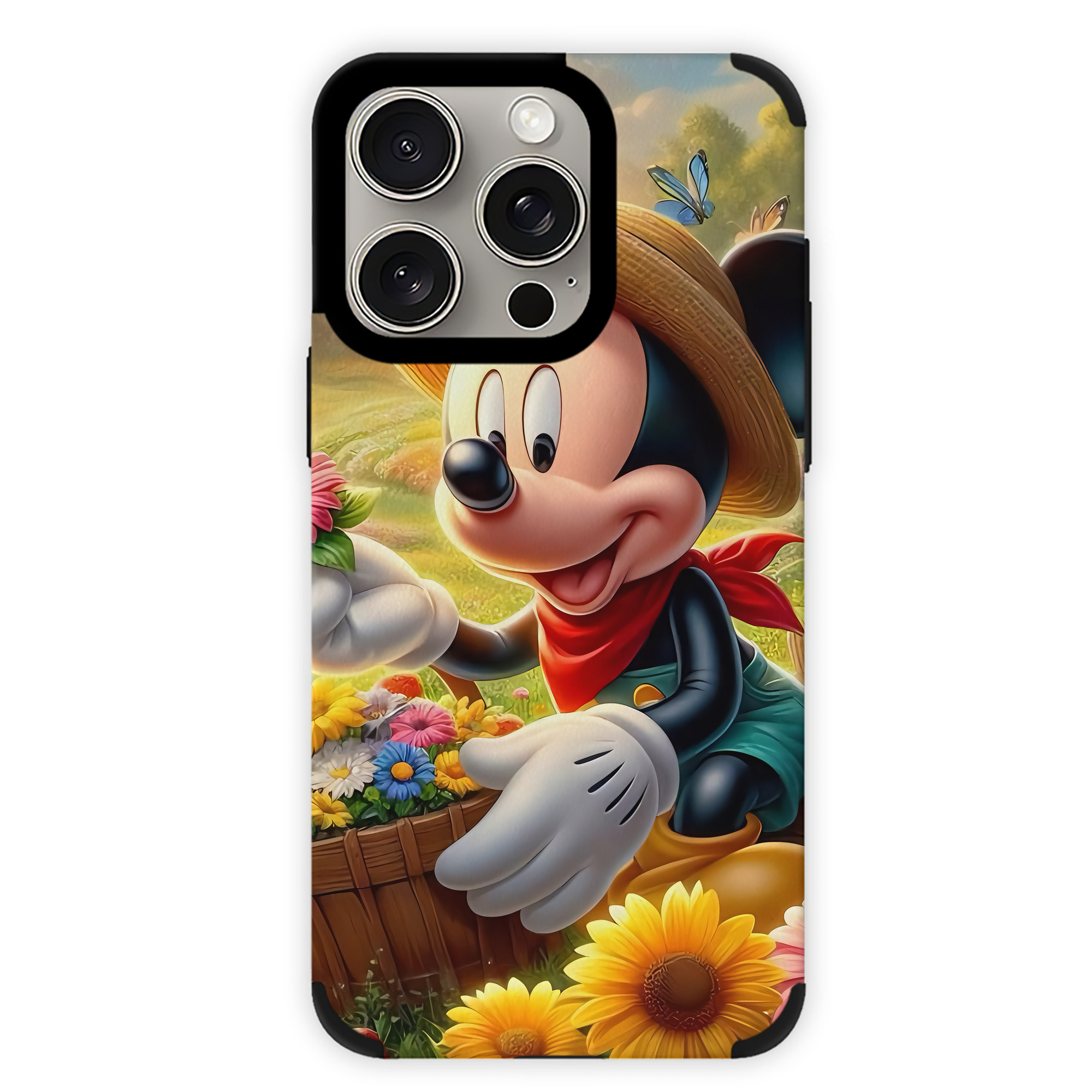 （画像用） ミッキーマウス Mickey Mouse 【iPhone15ProMax対応】 PUレザー スマホケース 耐衝撃＆黄変防止