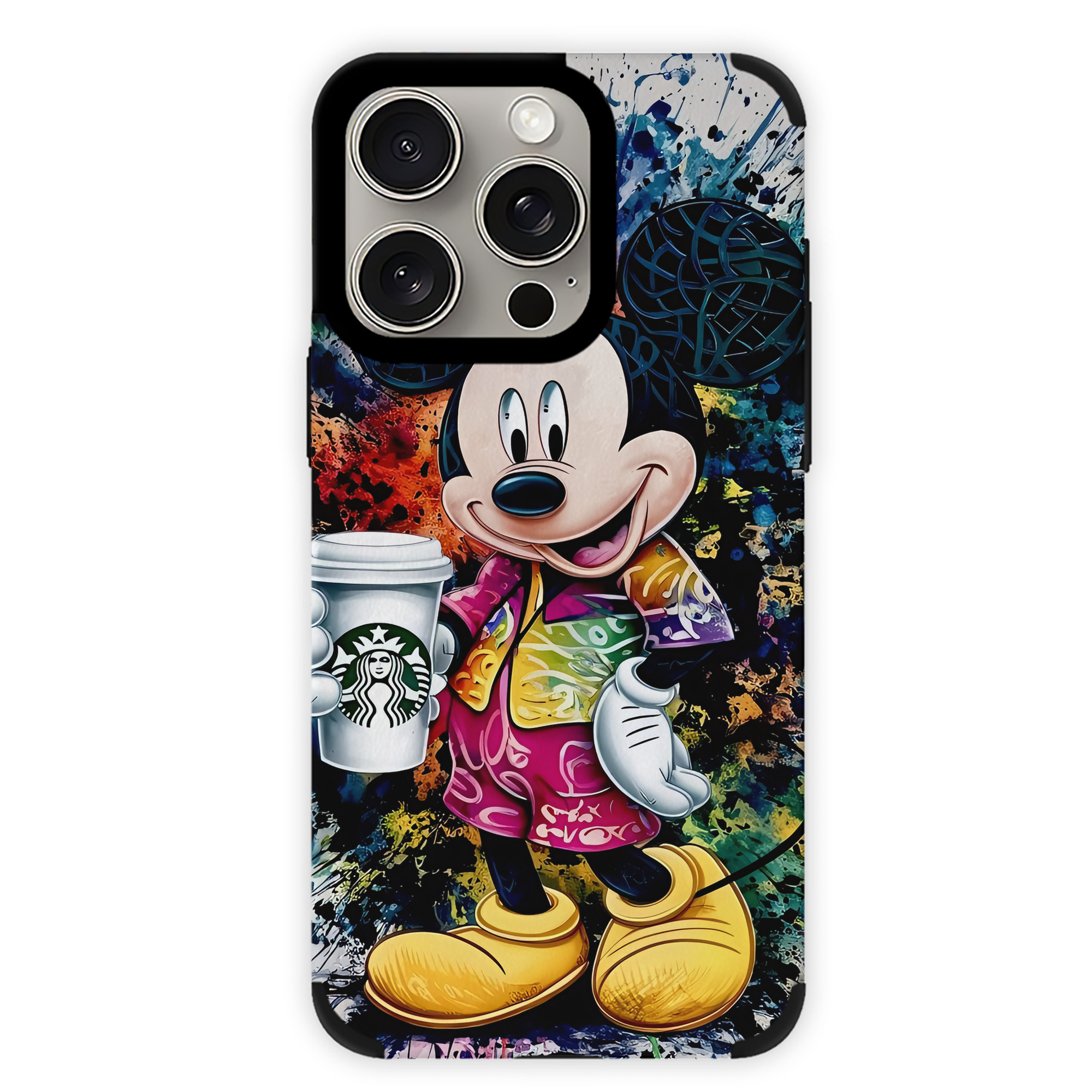 （画像用） ミッキーマウス Mickey Mouse 【iPhone15ProMax対応】 PUレザー スマホケース 耐衝撃＆黄変防止