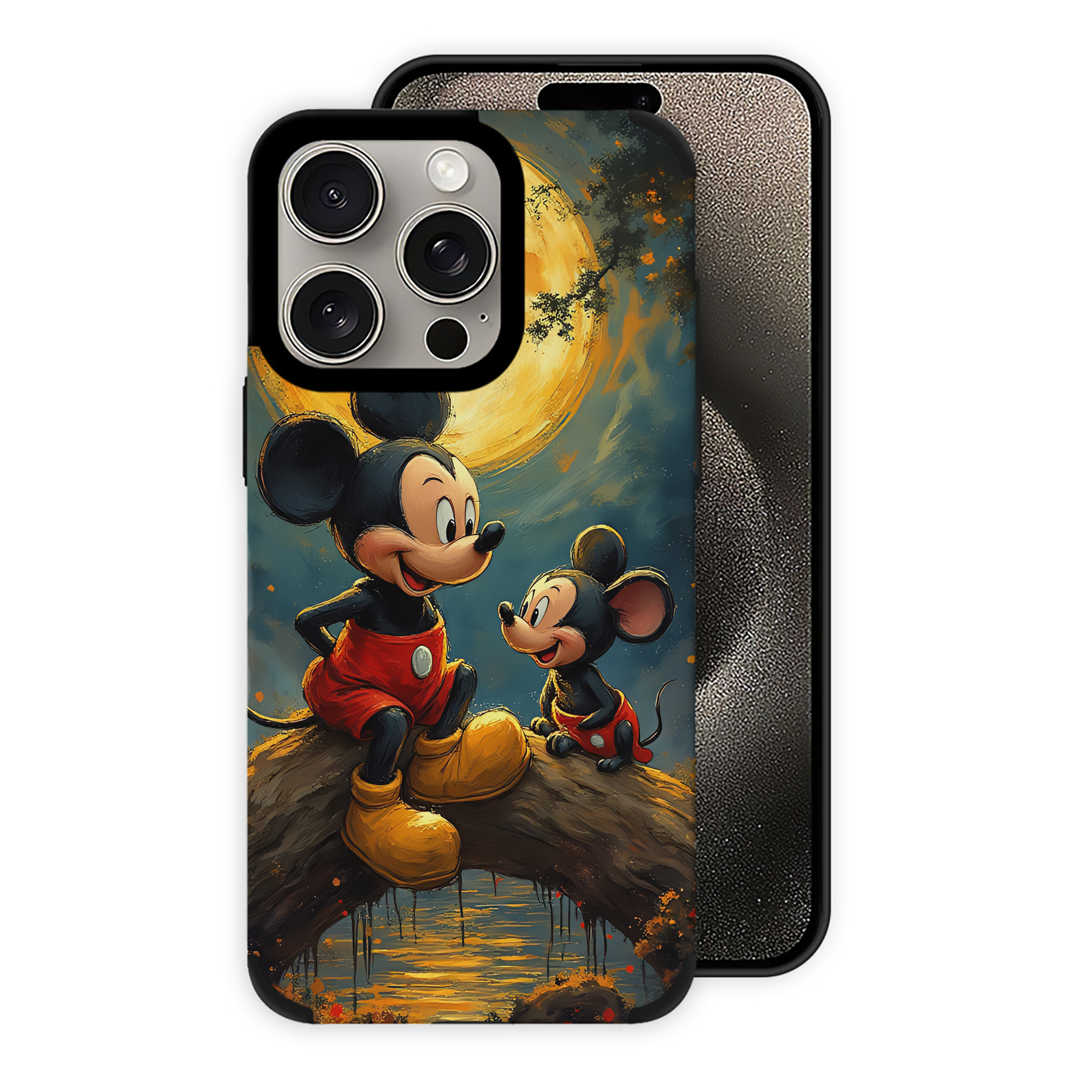 （画像用） ミッキーマウス Mickey Mouse 【iPhone15ProMax対応】 PUレザー スマホケース 耐衝撃＆黄変防止
