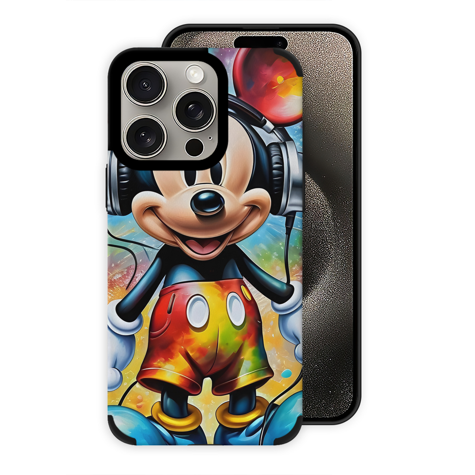 （画像用） ミッキーマウス Mickey Mouse 【iPhone15ProMax対応】 PUレザー スマホケース 耐衝撃＆黄変防止