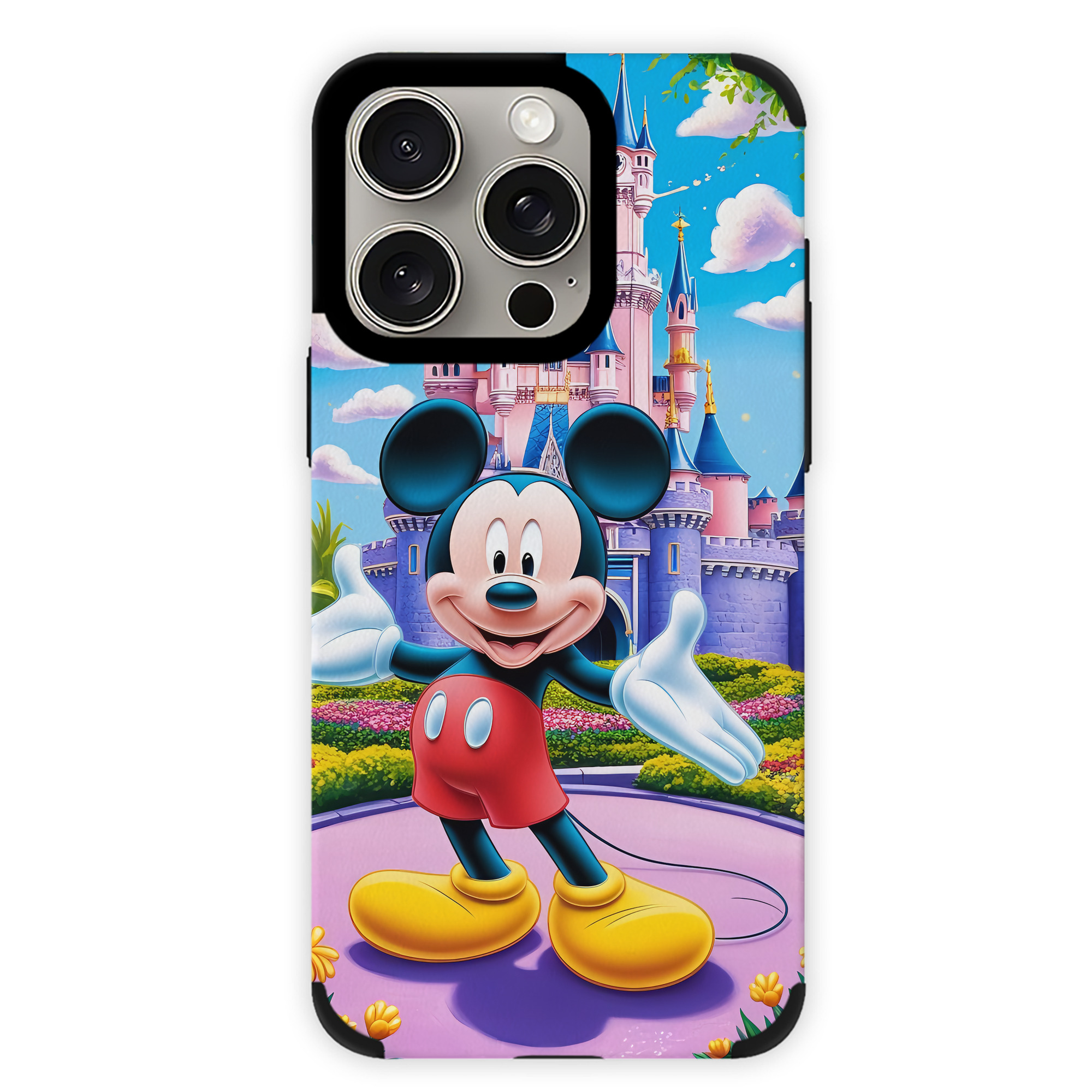 （画像用） ミッキーマウス Mickey Mouse 【iPhone15ProMax対応】 PUレザー スマホケース 耐衝撃＆黄変防止
