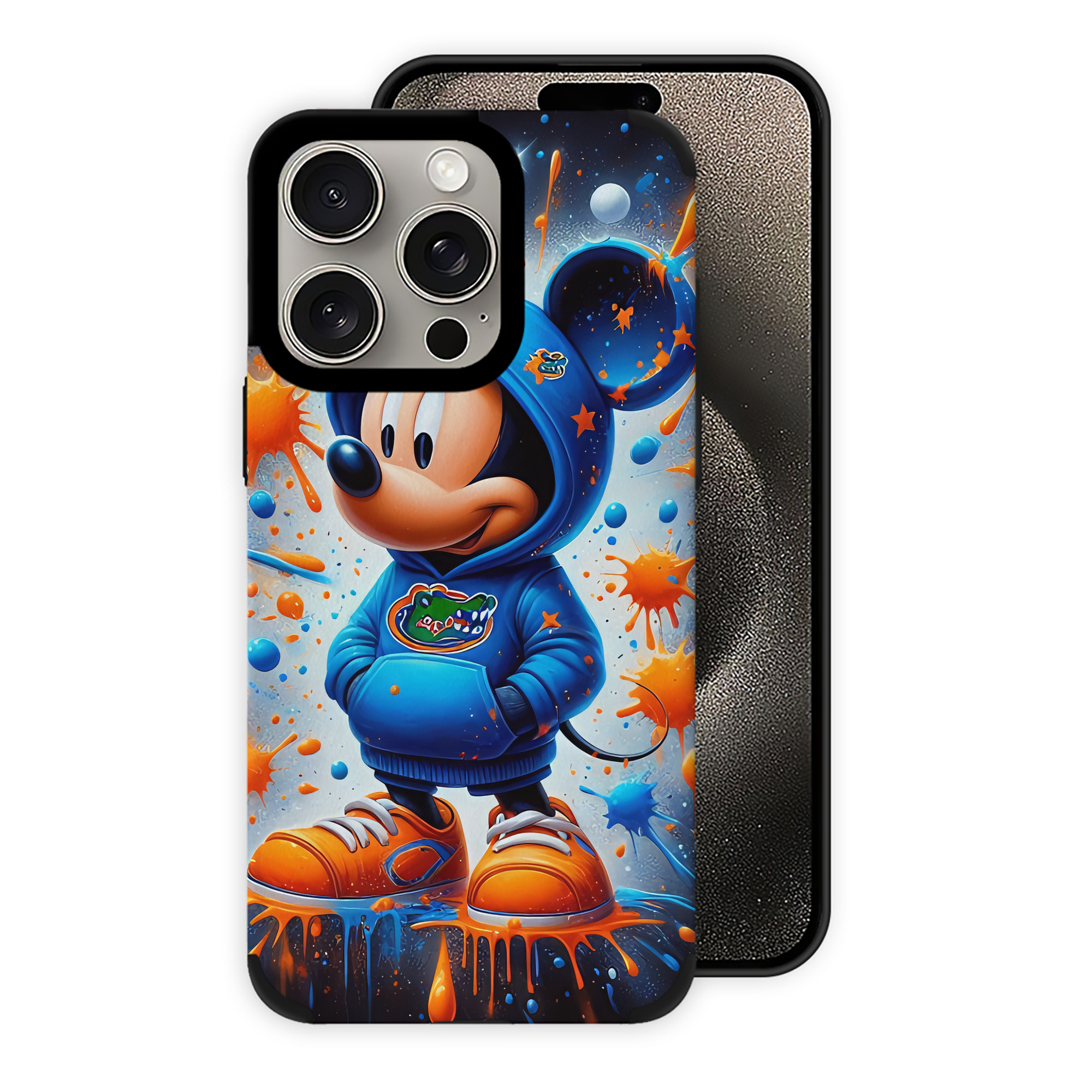 （画像用） ミッキーマウス Mickey Mouse 【iPhone15ProMax対応】 PUレザー スマホケース 耐衝撃＆黄変防止
