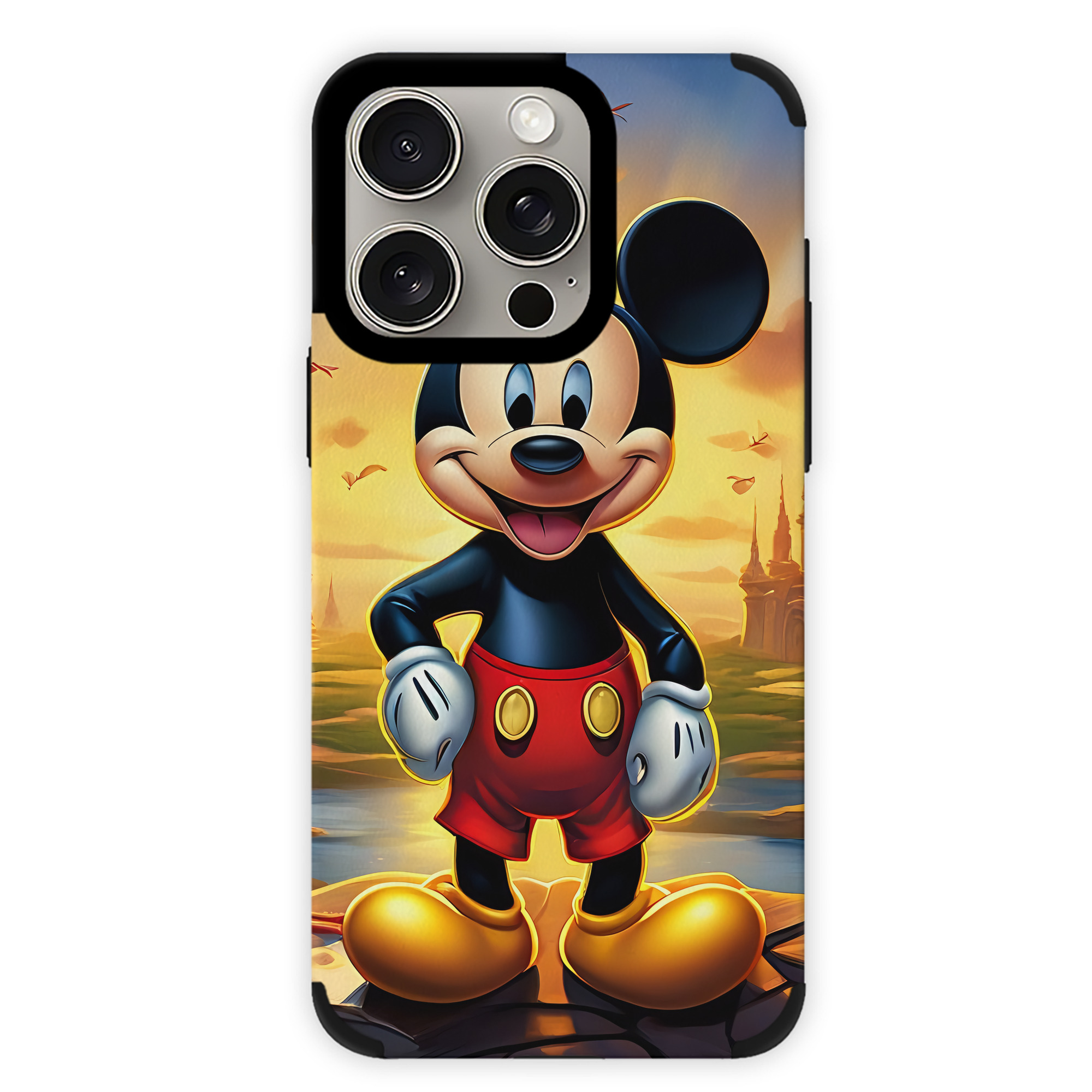 （画像用） ミッキーマウス Mickey Mouse 【iPhone15ProMax対応】 PUレザー スマホケース 耐衝撃＆黄変防止