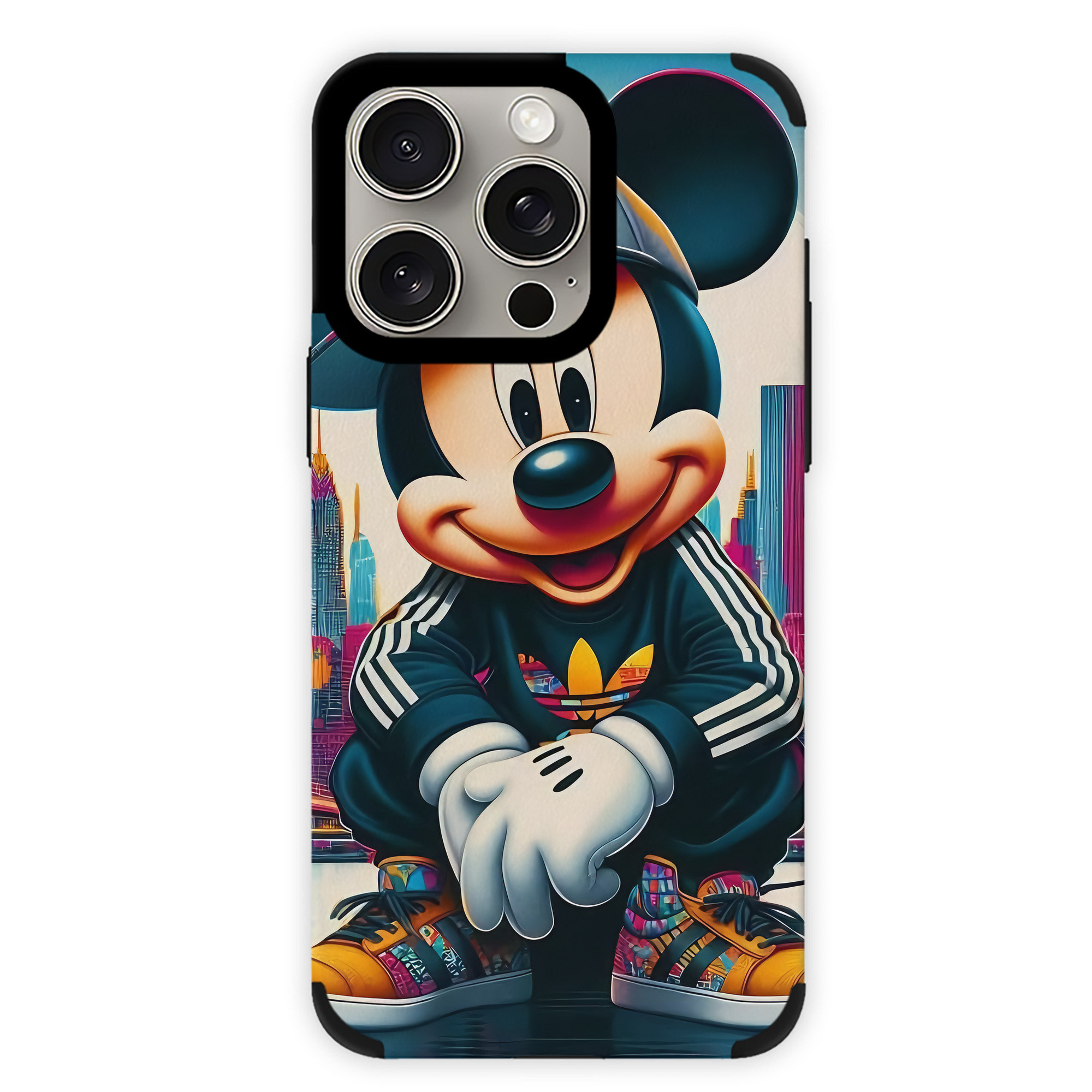 （画像用） ミッキーマウス Mickey Mouse 【iPhone15ProMax対応】 PUレザー スマホケース 耐衝撃＆黄変防止