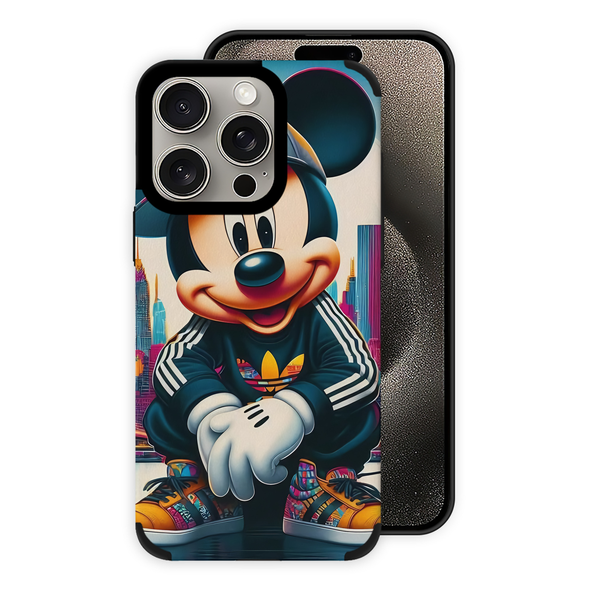 （画像用） ミッキーマウス Mickey Mouse 【iPhone15ProMax対応】 PUレザー スマホケース 耐衝撃＆黄変防止