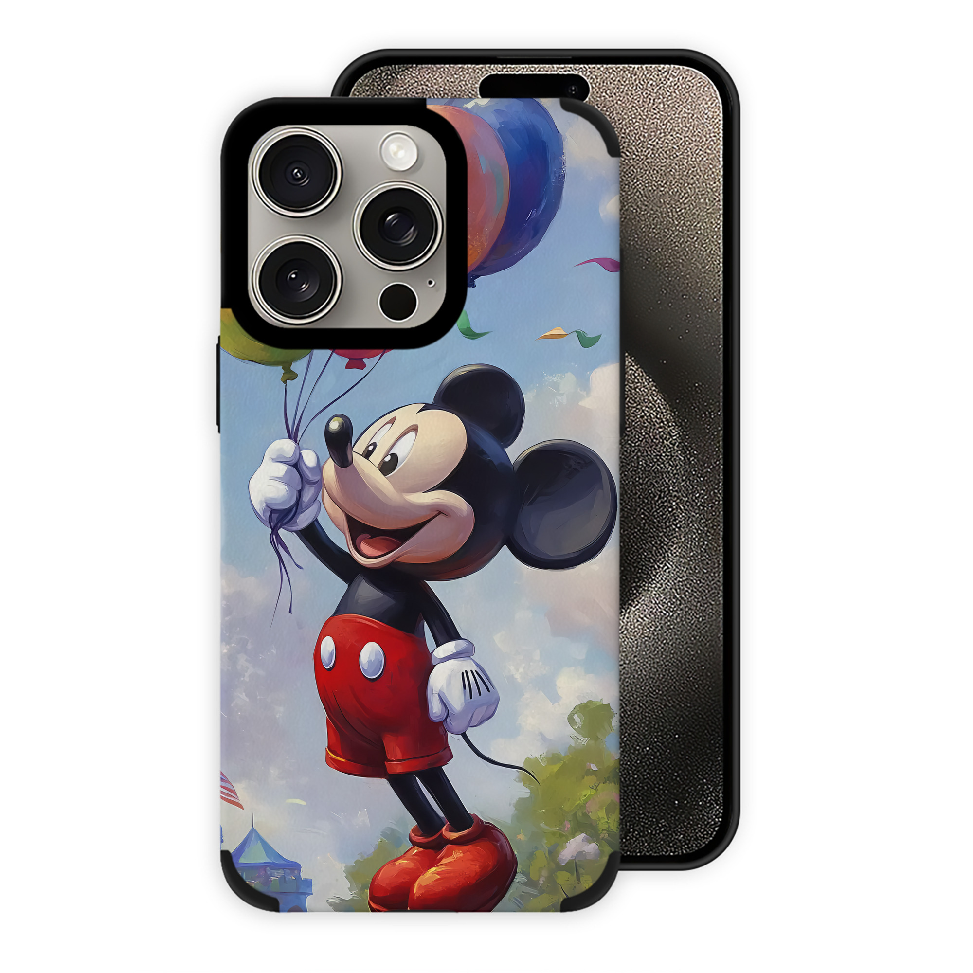 （画像用） ミッキーマウス Mickey Mouse 【iPhone15ProMax対応】 PUレザー スマホケース 耐衝撃＆黄変防止