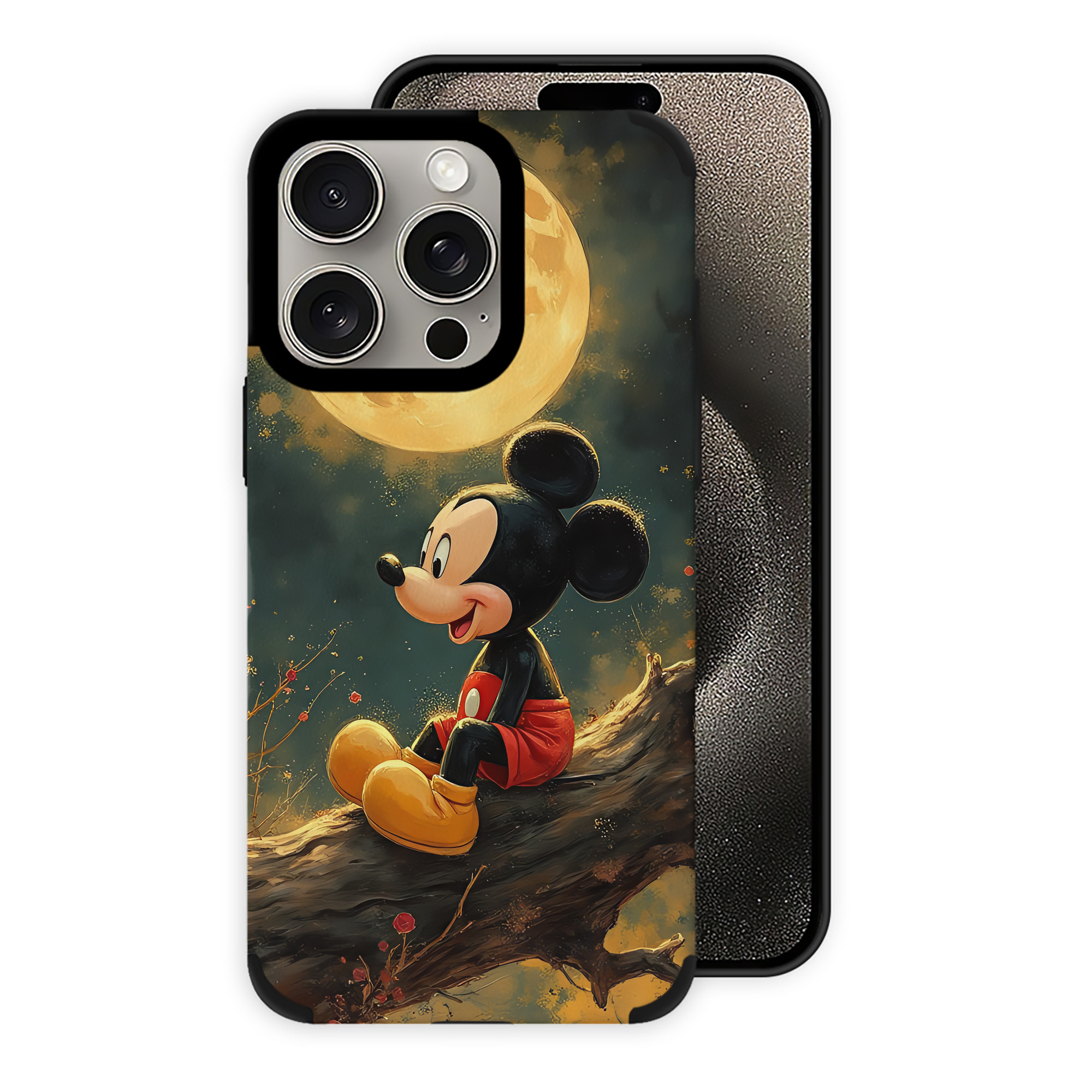 （画像用） ミッキーマウス Mickey Mouse 【iPhone15ProMax対応】 PUレザー スマホケース 耐衝撃＆黄変防止