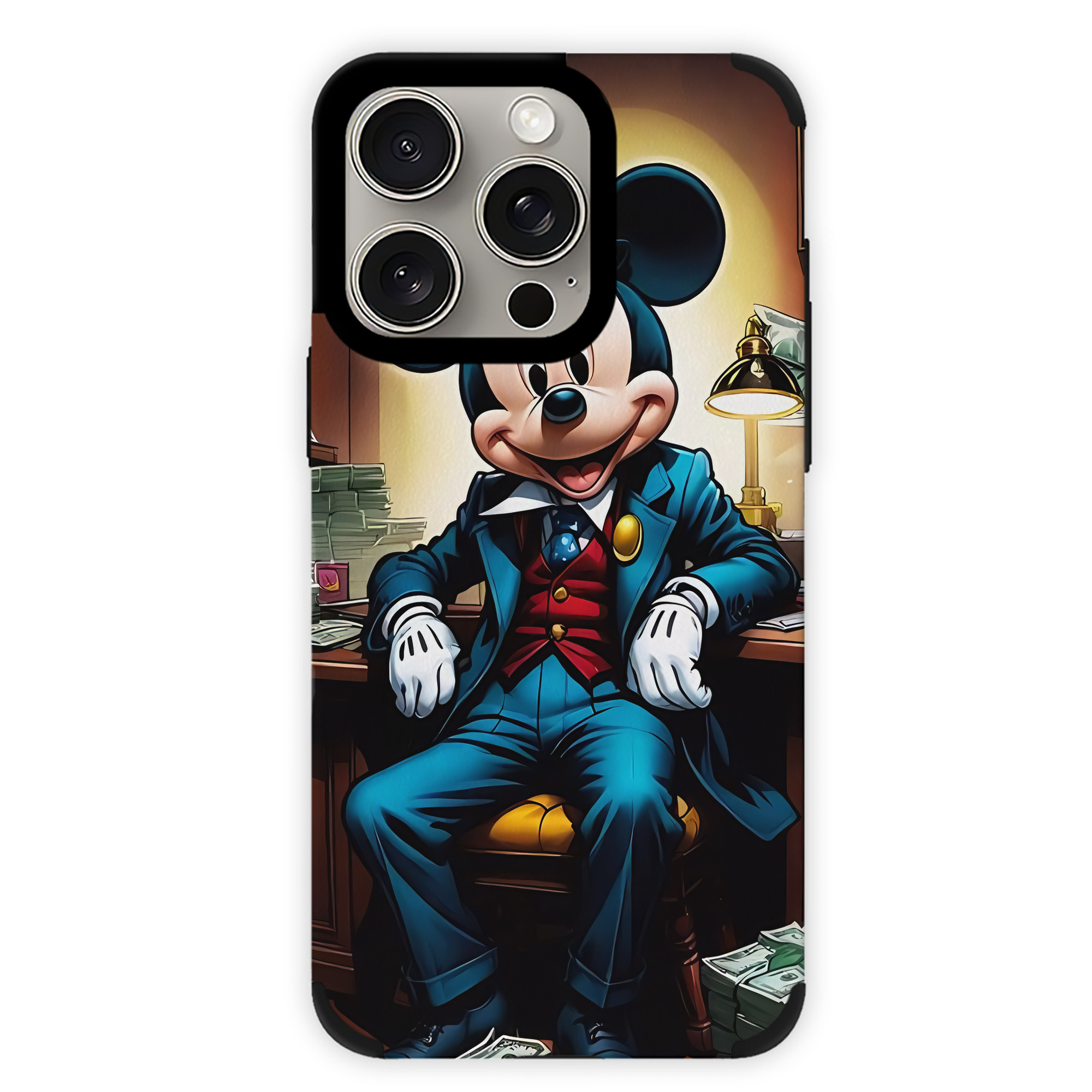 （画像用） ミッキーマウス Mickey Mouse 【iPhone15ProMax対応】 PUレザー スマホケース 耐衝撃＆黄変防止