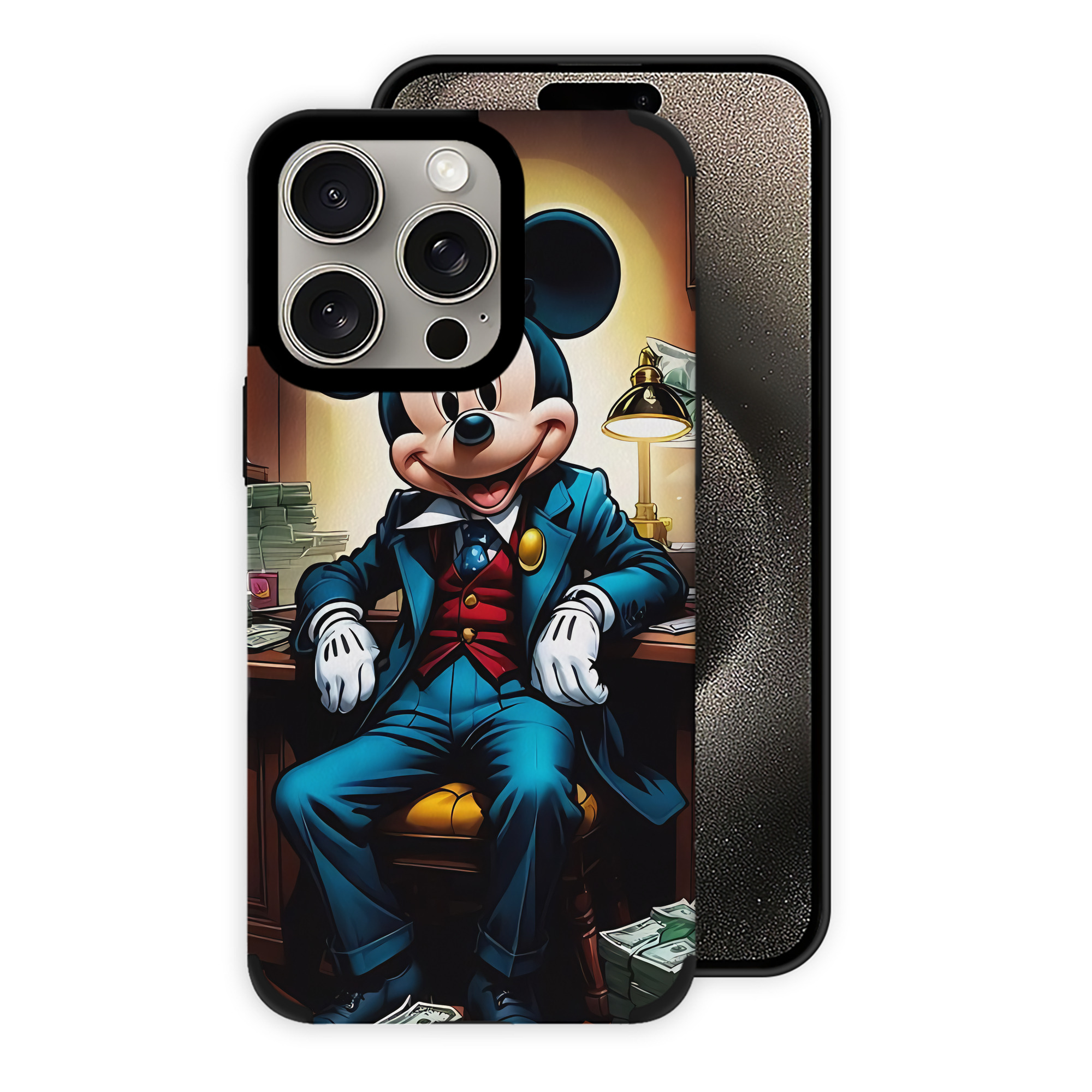 （画像用） ミッキーマウス Mickey Mouse 【iPhone15ProMax対応】 PUレザー スマホケース 耐衝撃＆黄変防止