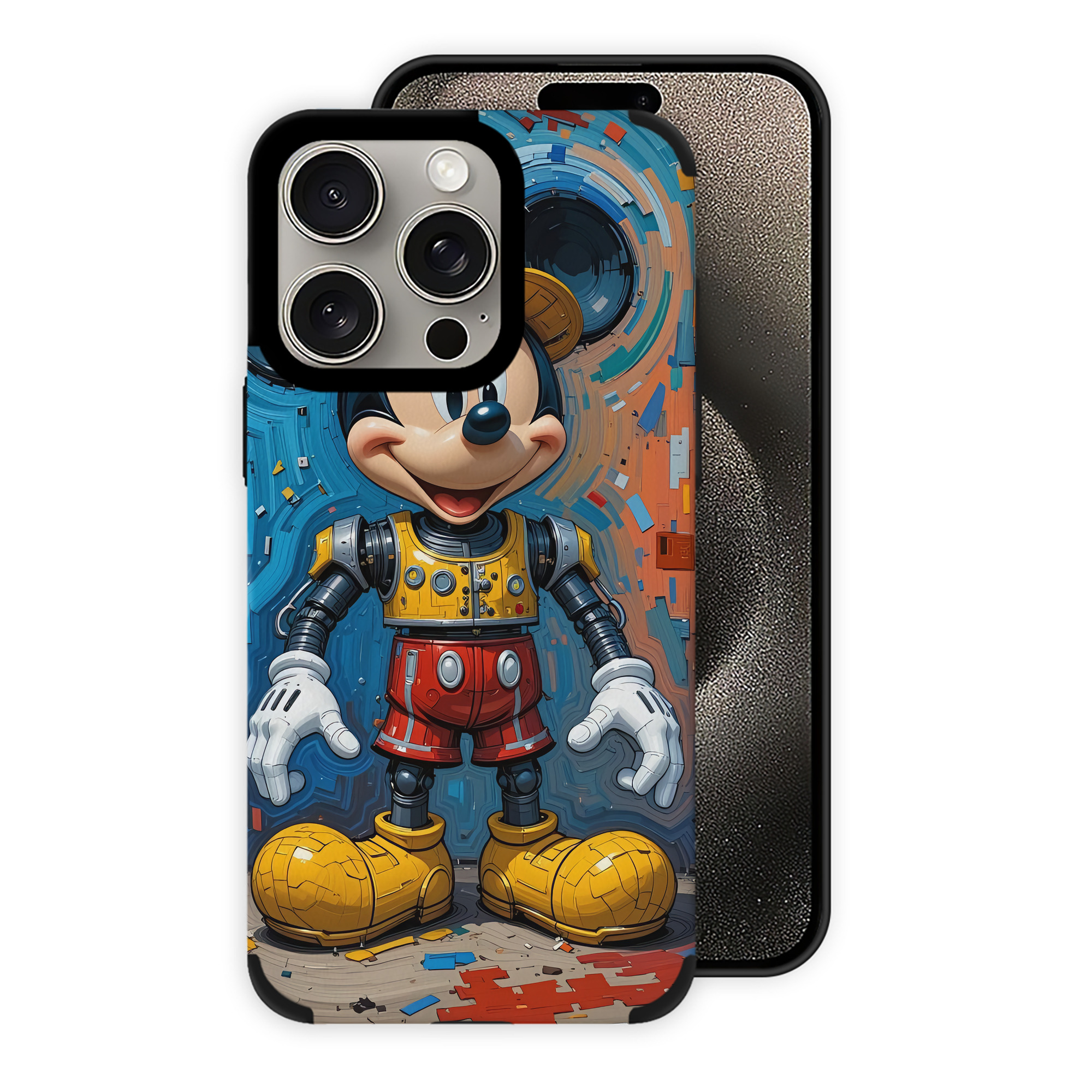 （画像用） ミッキーマウス Mickey Mouse 【iPhone15ProMax対応】 PUレザー スマホケース 耐衝撃＆黄変防止