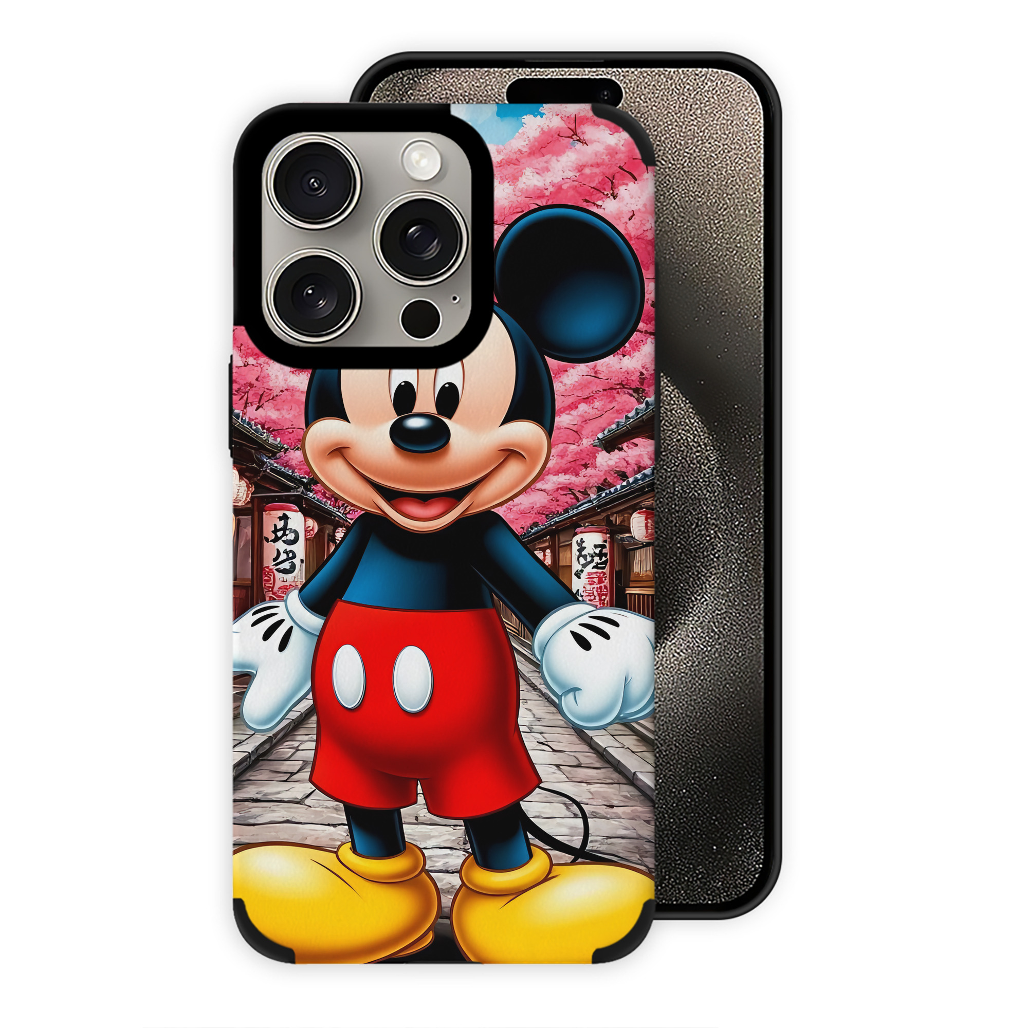 （画像用） ミッキーマウス Mickey Mouse 【iPhone15ProMax対応】 PUレザー スマホケース 耐衝撃＆黄変防止