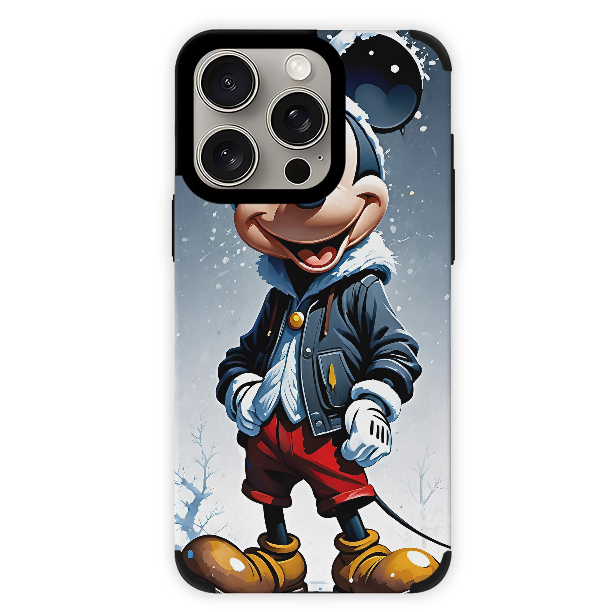 （画像用） ミッキーマウス Mickey Mouse 【iPhone15ProMax対応】 PUレザー スマホケース 耐衝撃＆黄変防止