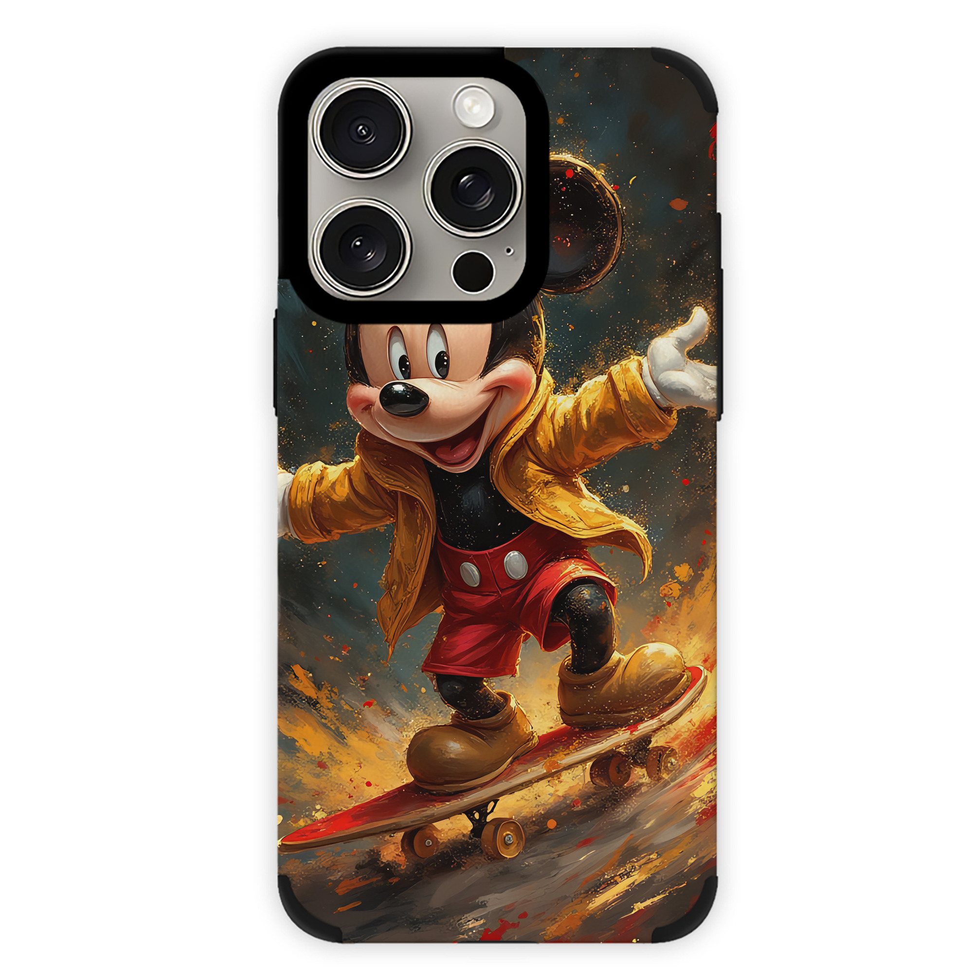 （画像用） ミッキーマウス Mickey Mouse 【iPhone15ProMax対応】 PUレザー スマホケース 耐衝撃＆黄変防止