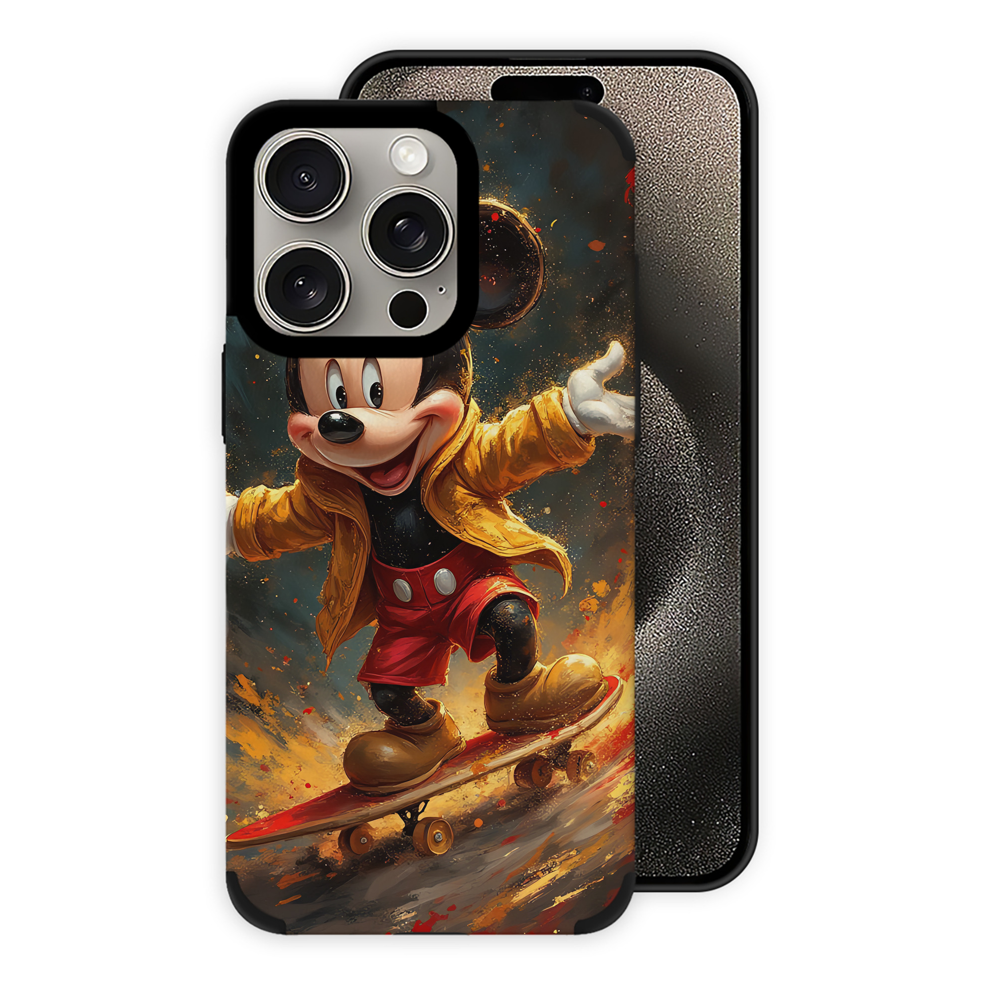 （画像用） ミッキーマウス Mickey Mouse 【iPhone15ProMax対応】 PUレザー スマホケース 耐衝撃＆黄変防止